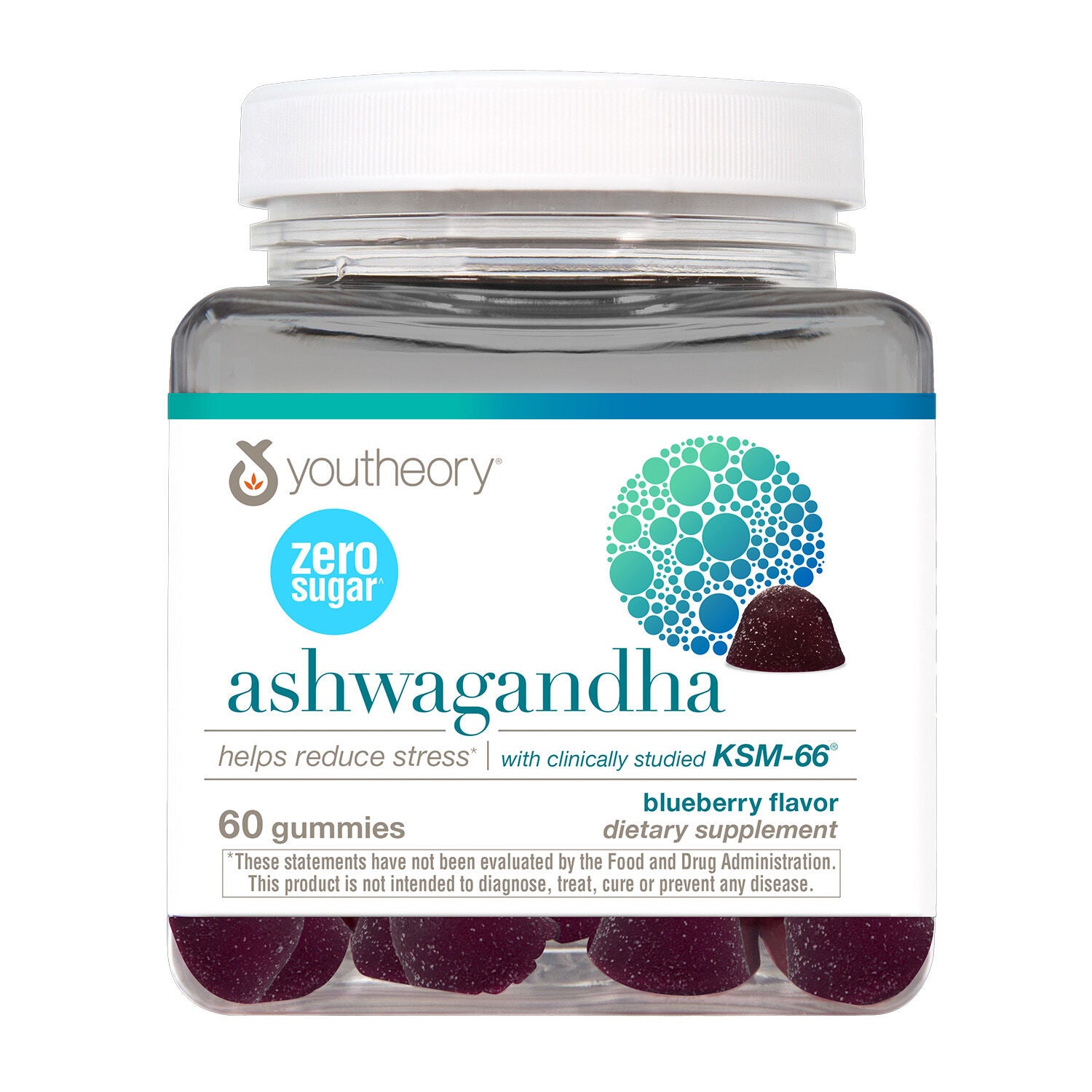 Youtheory® Ashwagandha Gummies - Blueberry (60 Gummies)