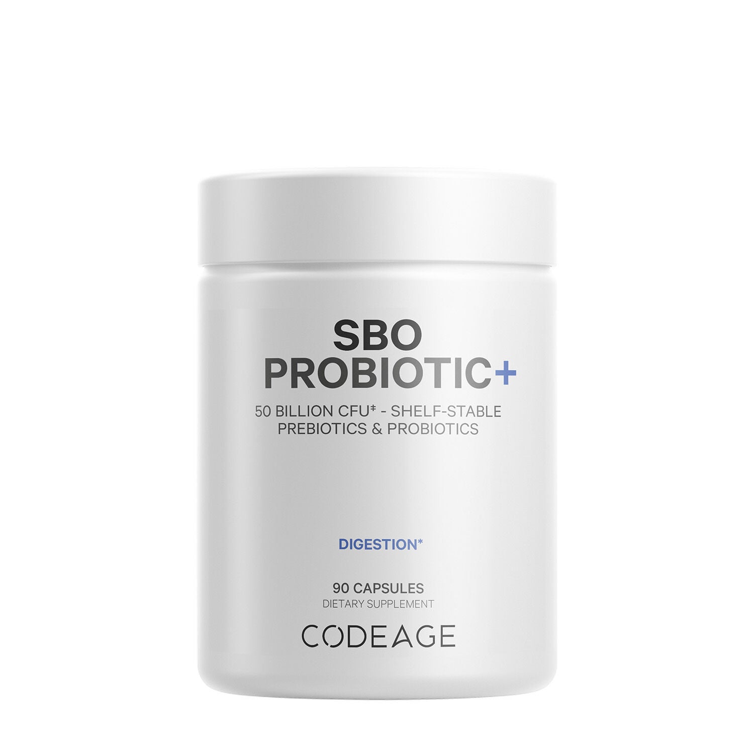 SBO Probiotic+ 50 Billion CFU &amp; Prebiotics - Vegan Digestion Supplement - 90 Capsules (45 Servings)  | GNC