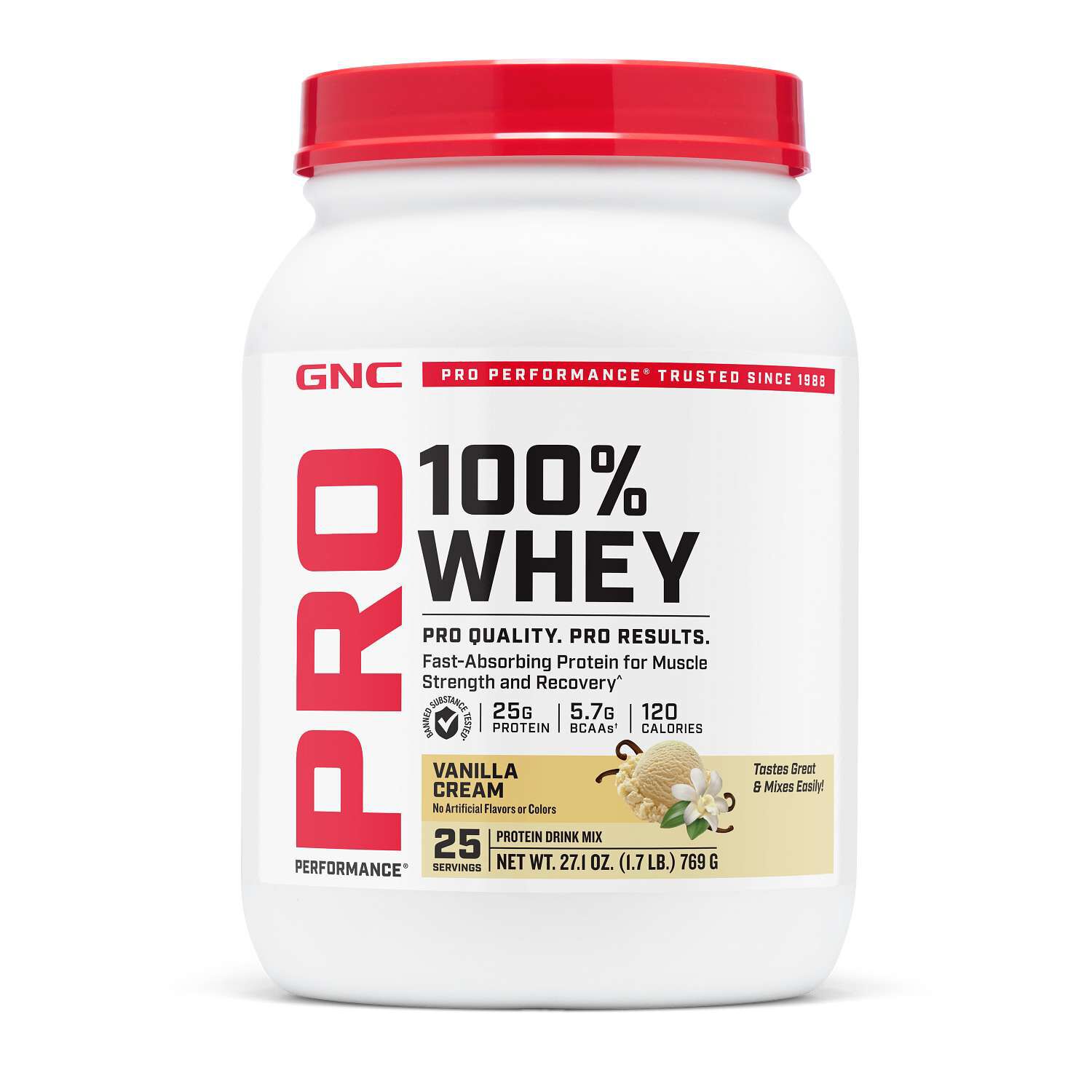 100% Whey 2.0 - Vanilla Cream (25 Servings)  | GNC
