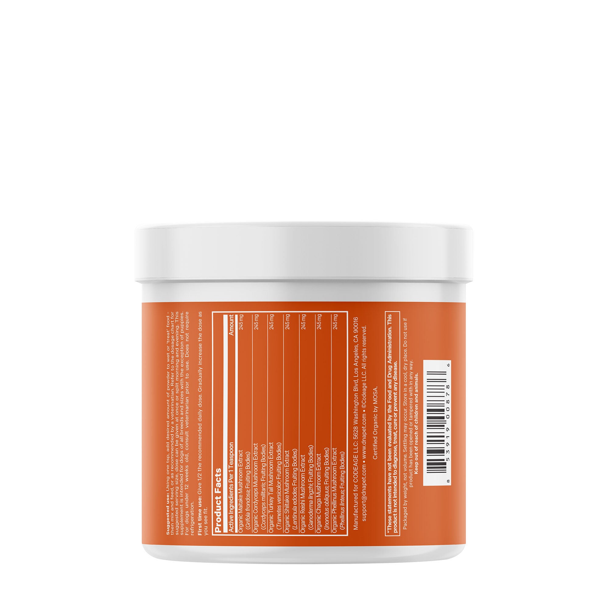 Happy Immunity Organic Mushroom Mix - For Dogs - 3.5 oz. (20 Servings)  | GNC