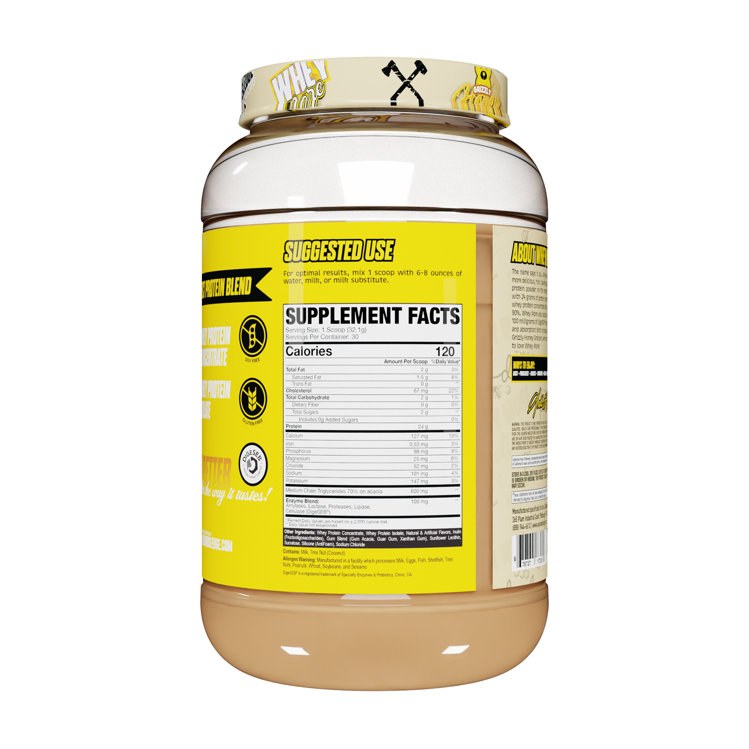 Whey More - Grizzly Honey Graham (30 Servings)  | GNC