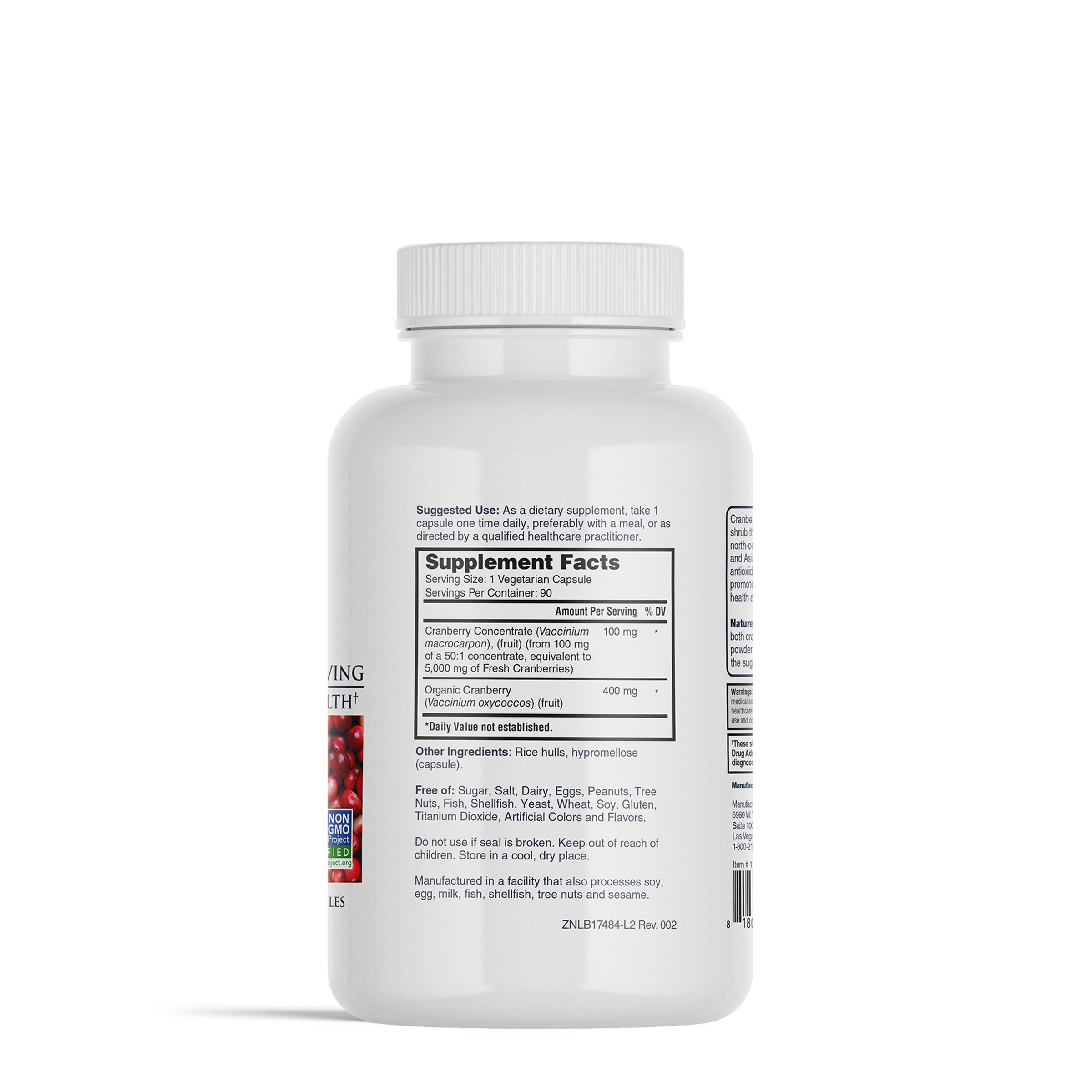 Cranberry 5400mg - 90 Vegetarian Capsules (90 Servings)  | GNC