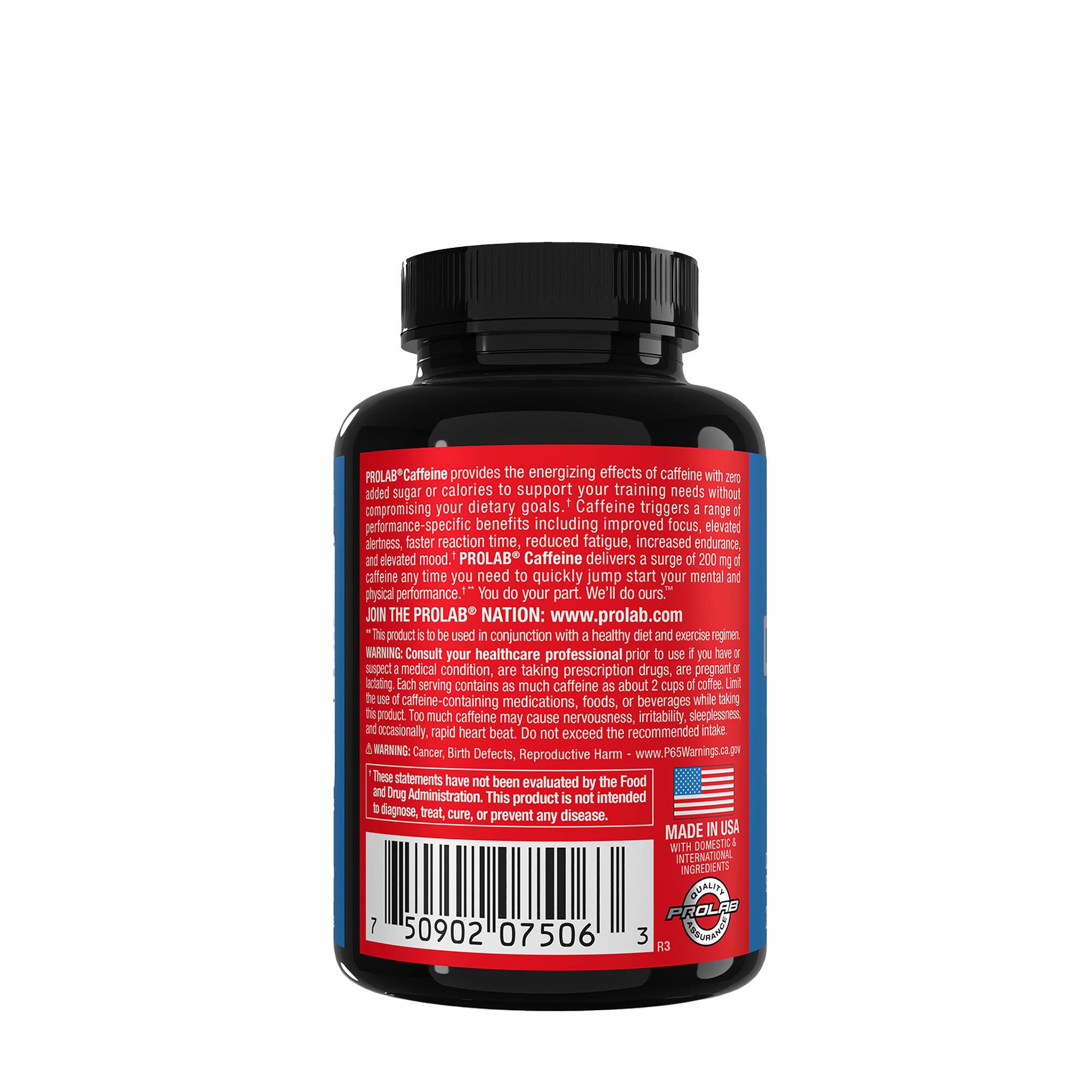 Caffeine - 200 Tablets (200 Servings)  | GNC