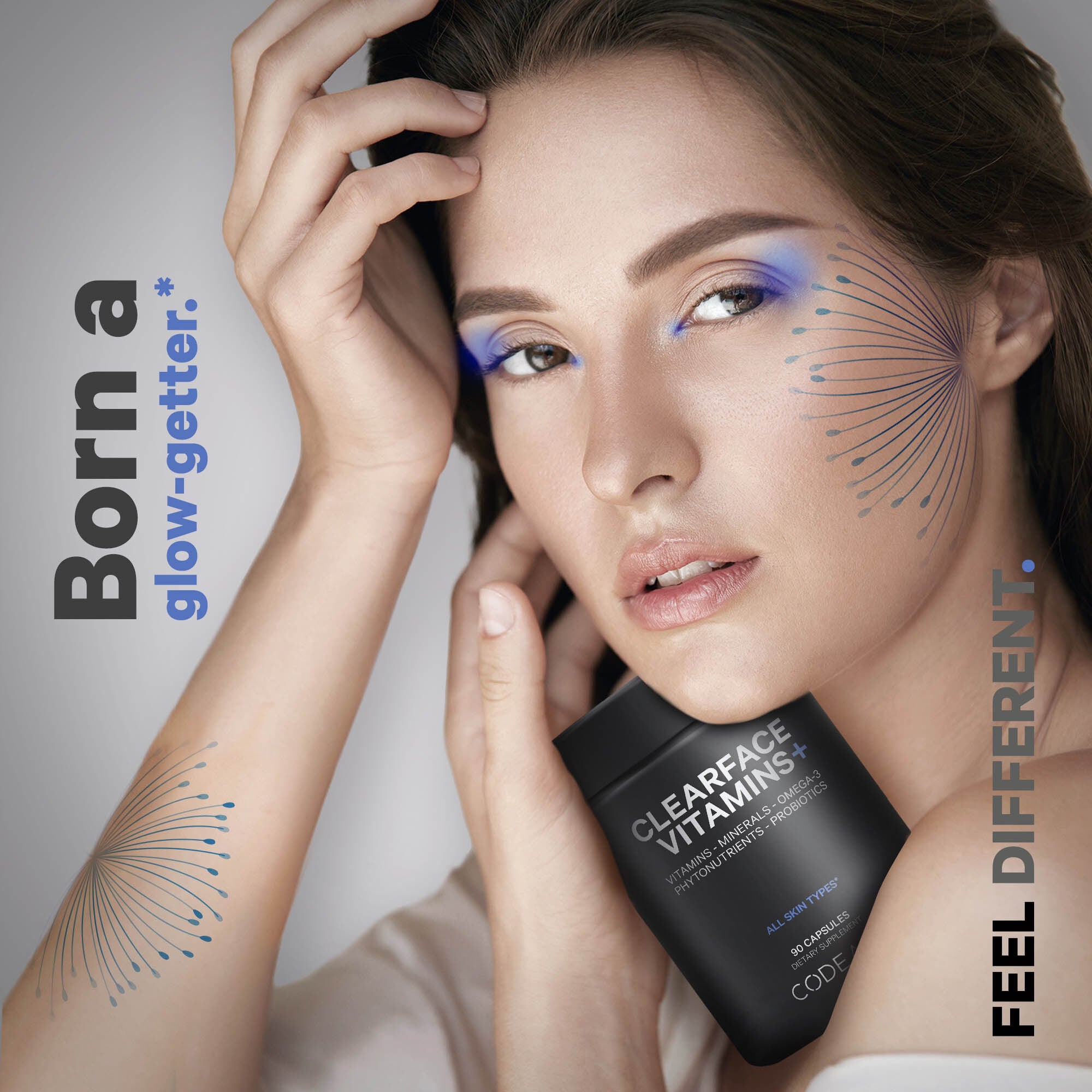 Clearface Vitamin - Daily Multivitamin - Minerals - Herbs - 90 Capsules (30 Servings)  | GNC