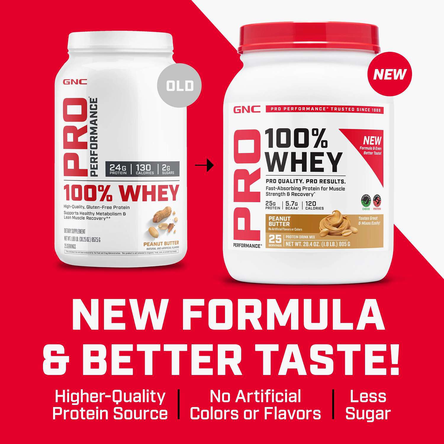 100% Whey 2.0 - Peanut Butter (25 Servings)  | GNC