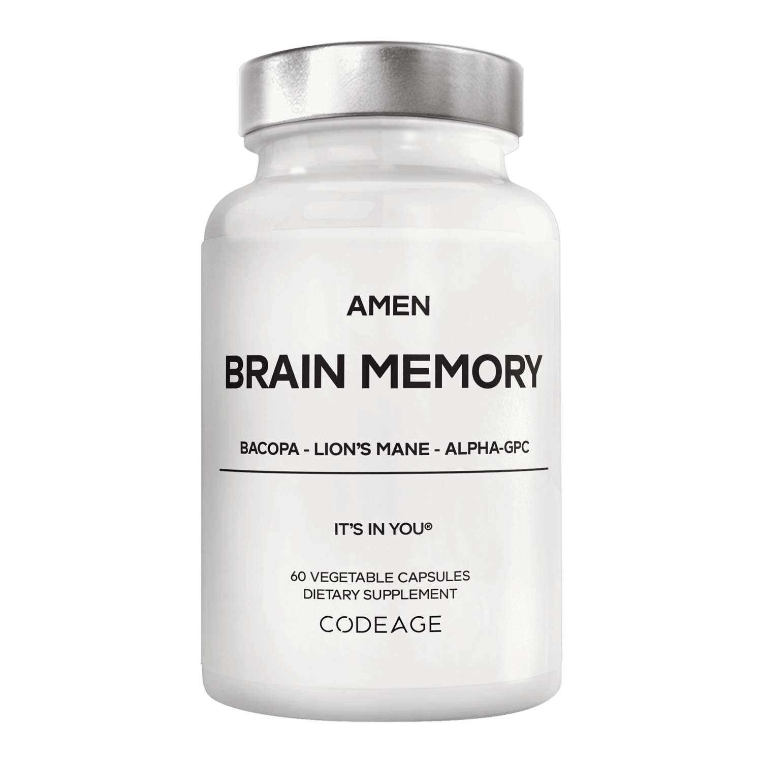 Amen Brain Memory - 60 Vegetable Capsules (30 Servings)  | GNC