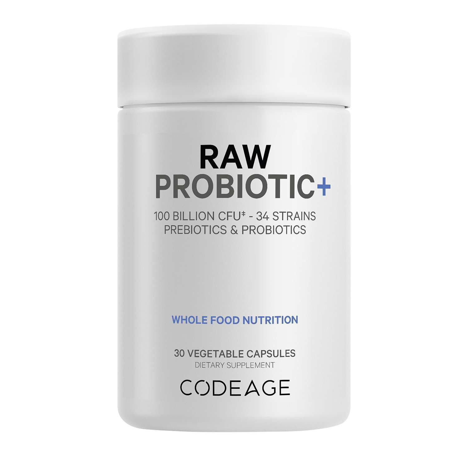 Raw Probiotic+ - 30 Vegetable Capsules (30 Servings)  | GNC