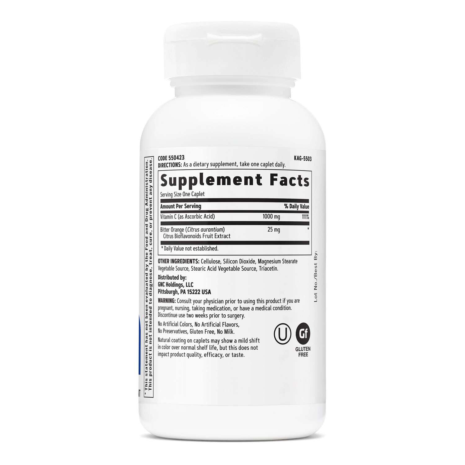 Vitamin C Time-Released 1000mg - 90 Vegetarian Caplets (90 Servings)  | GNC