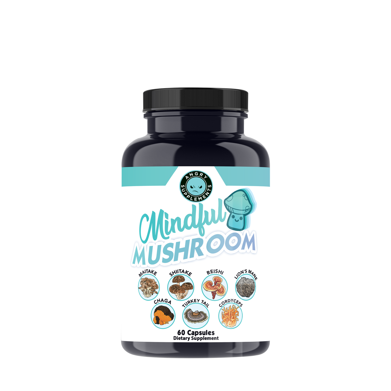 Angry Supplements Mindful Mushroom - 60 Capsules (30 Servings)
