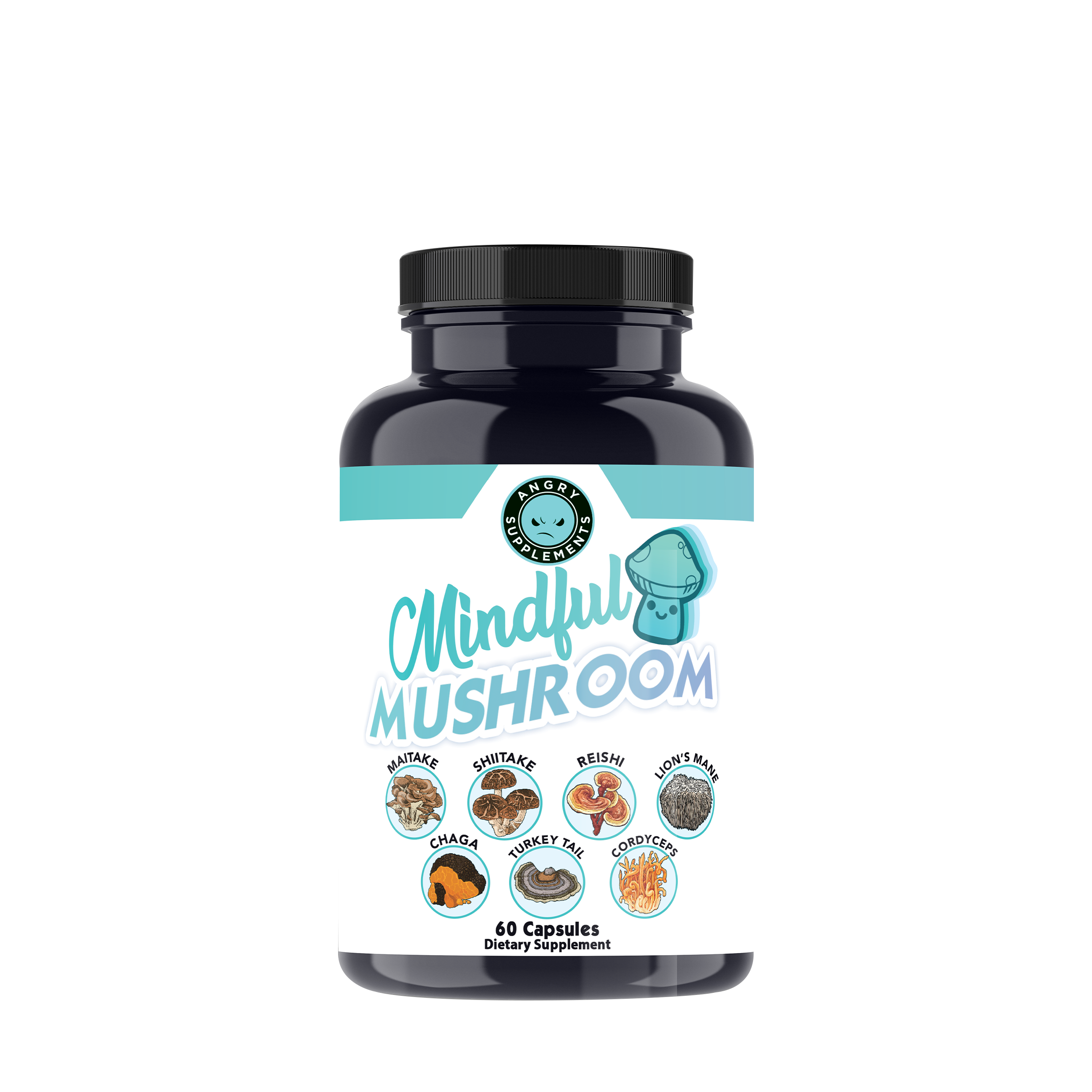 Angry Supplements Mindful Mushroom - 60 Capsules (30 Servings)