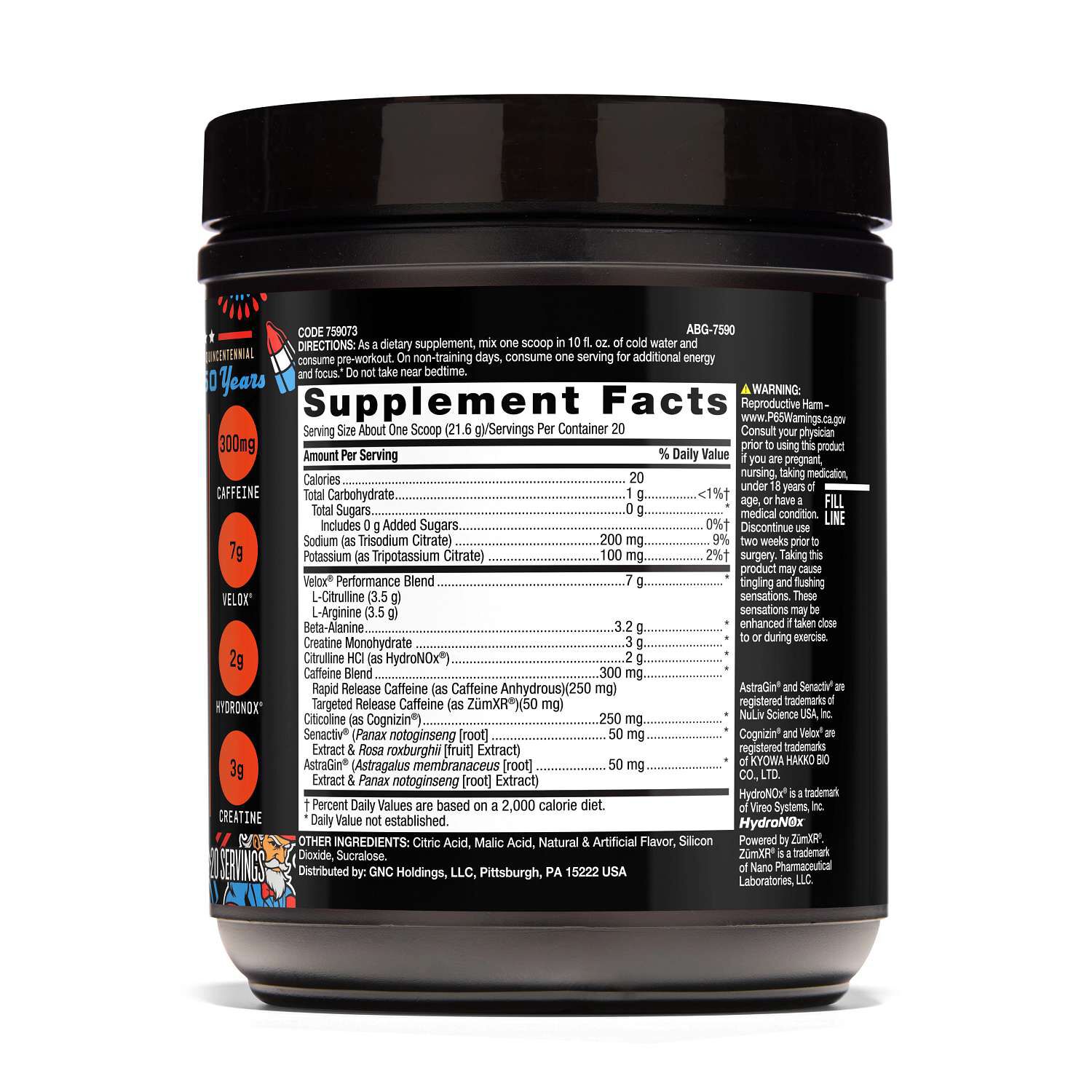LIT AF&reg; V2 Pre-Workout - Patriot Pop (20 Servings) Patriot Pop | GNC