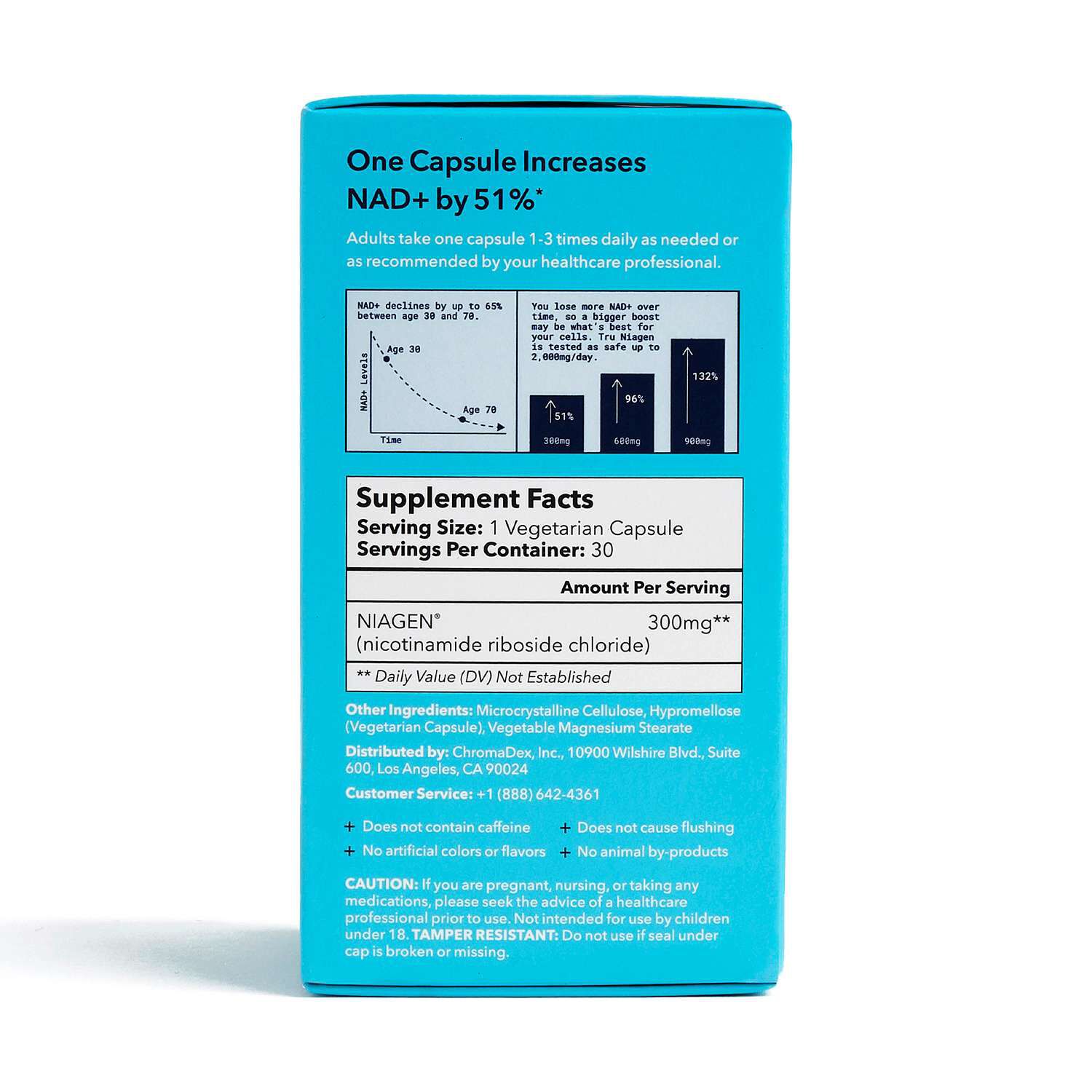 Tru Niagen 300mg - 30 Vegetarian Capsules (30 Servings)