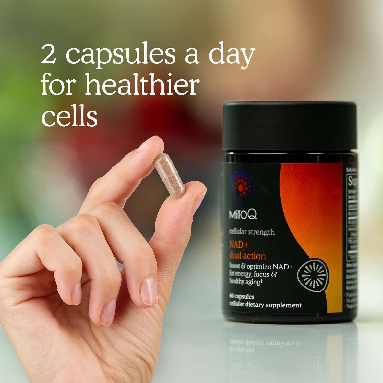 MitoQ NAD+ Dual Action - 60 Capsules (30 Servings)  | GNC