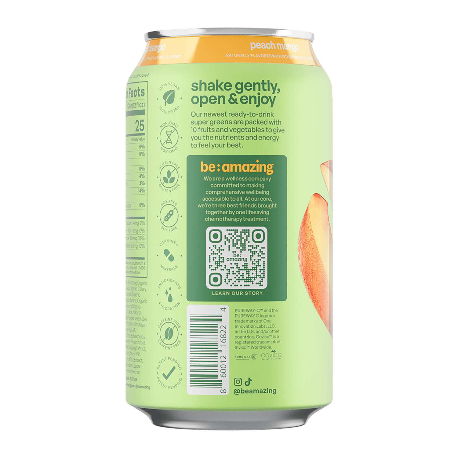 Greens RTD - Peach Mango - 12 fl oz (8 Cans)
