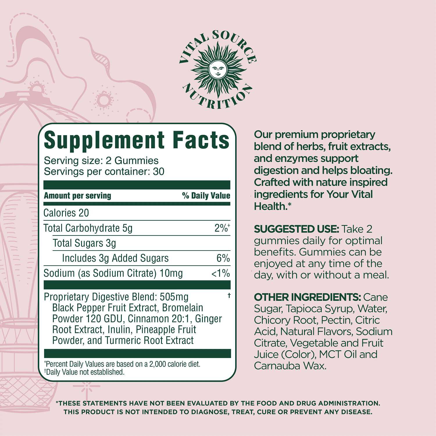 AiRi Debloat Support Gummies - 60 Gummies (30 Servings)