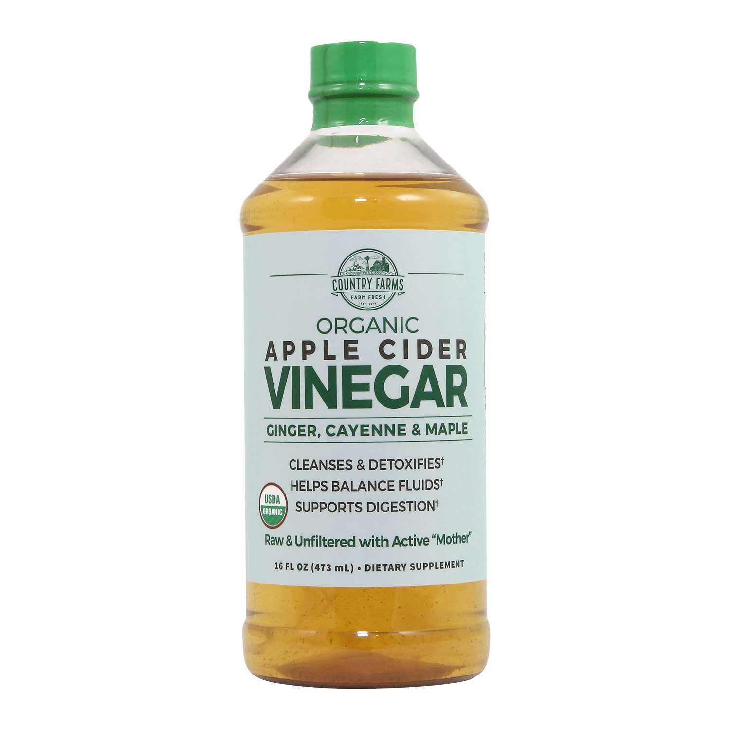 Organic Apple Cider Vinegar - Ginger, Cayenne &amp; Maple - 16 fl oz. (32 Servings)  | GNC