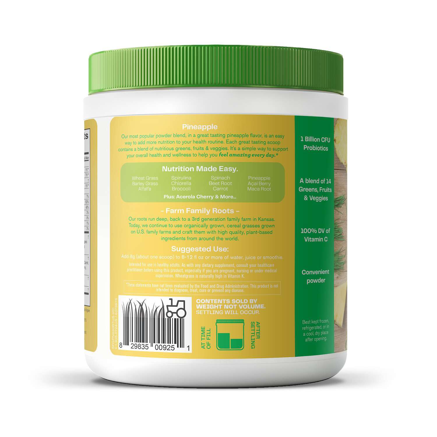 Greens Blend Superfood - Pineapple - 8.5 oz. (30 Servings) Pineapple | GNC