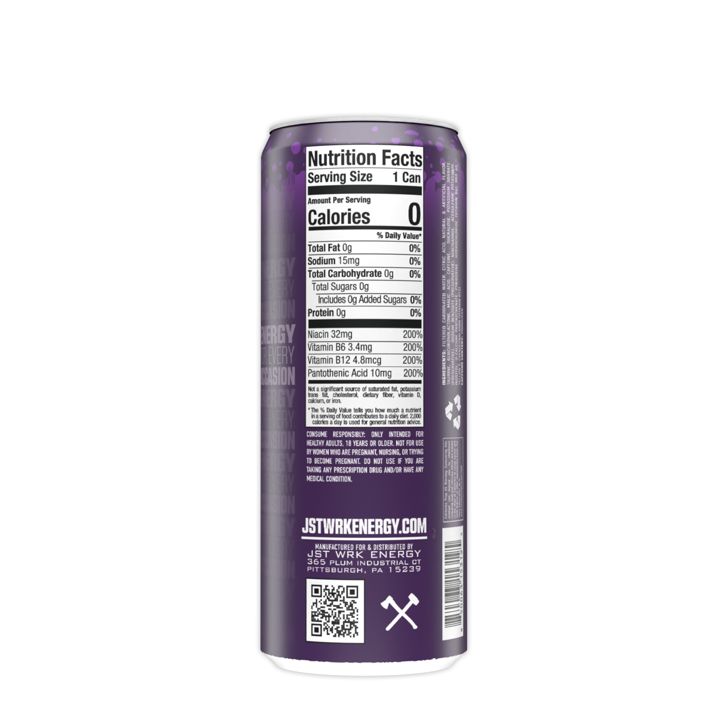Energy Drink - Grape Soda - 12 fl oz (12 Cans)  | GNC