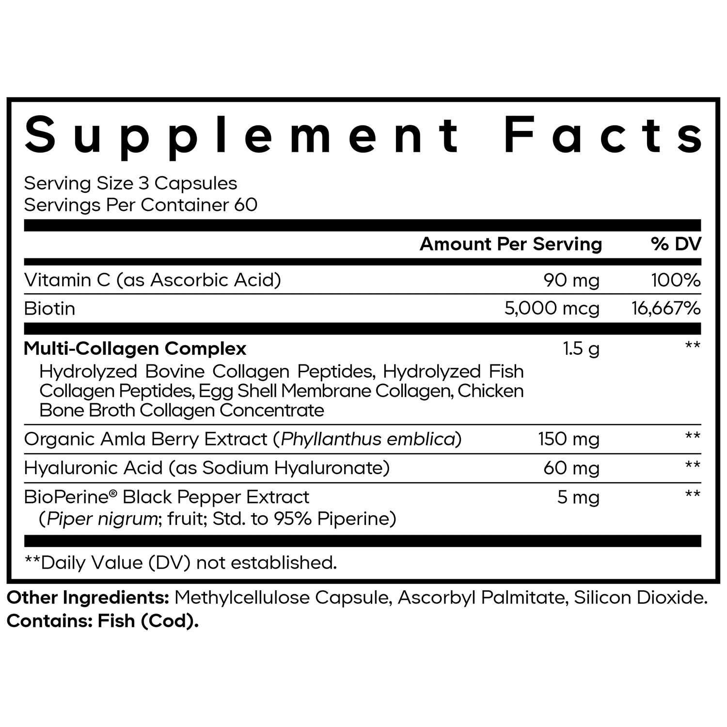 Multi Collagen+ - 180 Vegetable Capsules (60 Servings)  | GNC