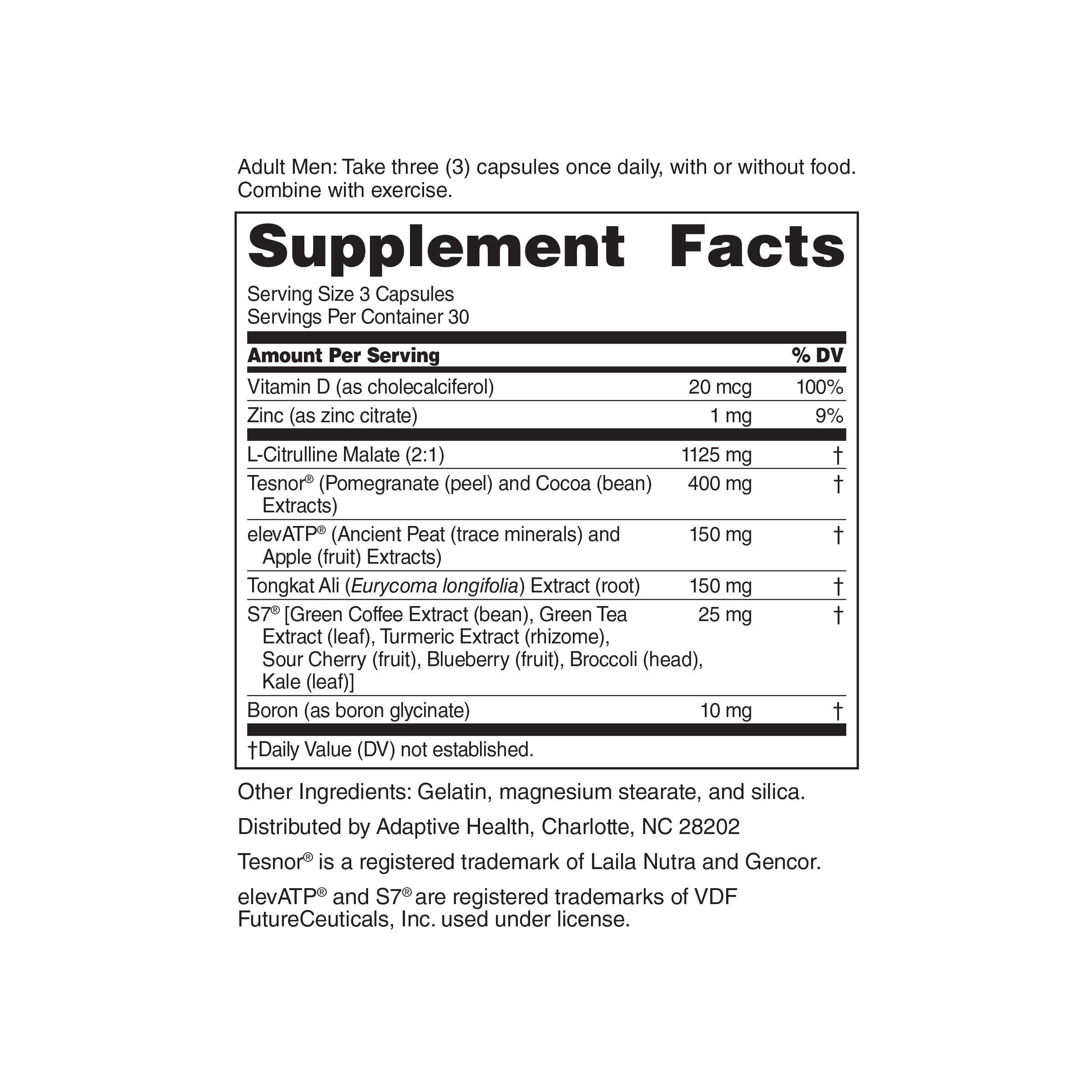 Total-T2 Total Testosterone + N.O. Boost Formula, 90 Capsules  | GNC