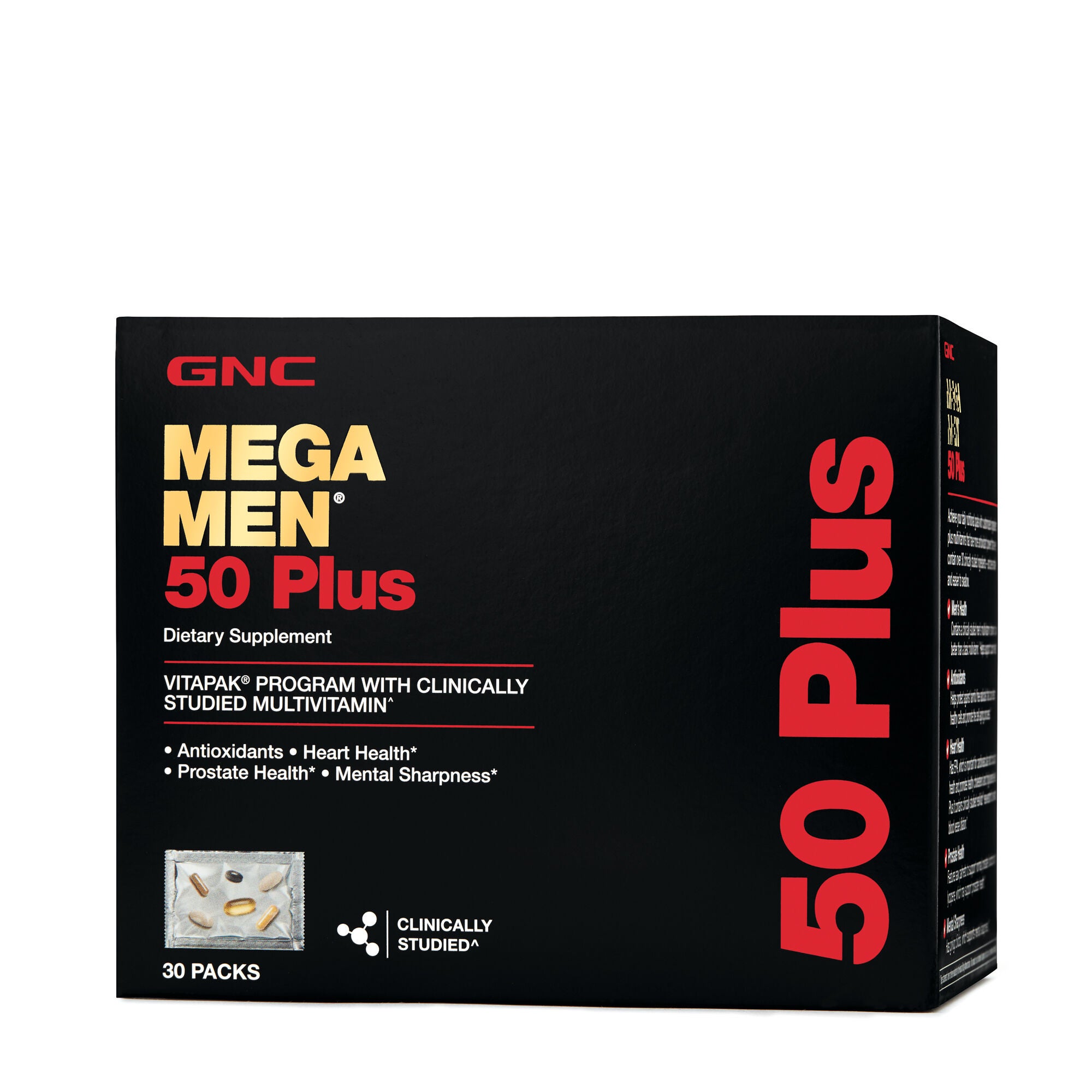 GNC Mega Men 50 Plus Vitapak Program 30 Packets 48107159924 eBay