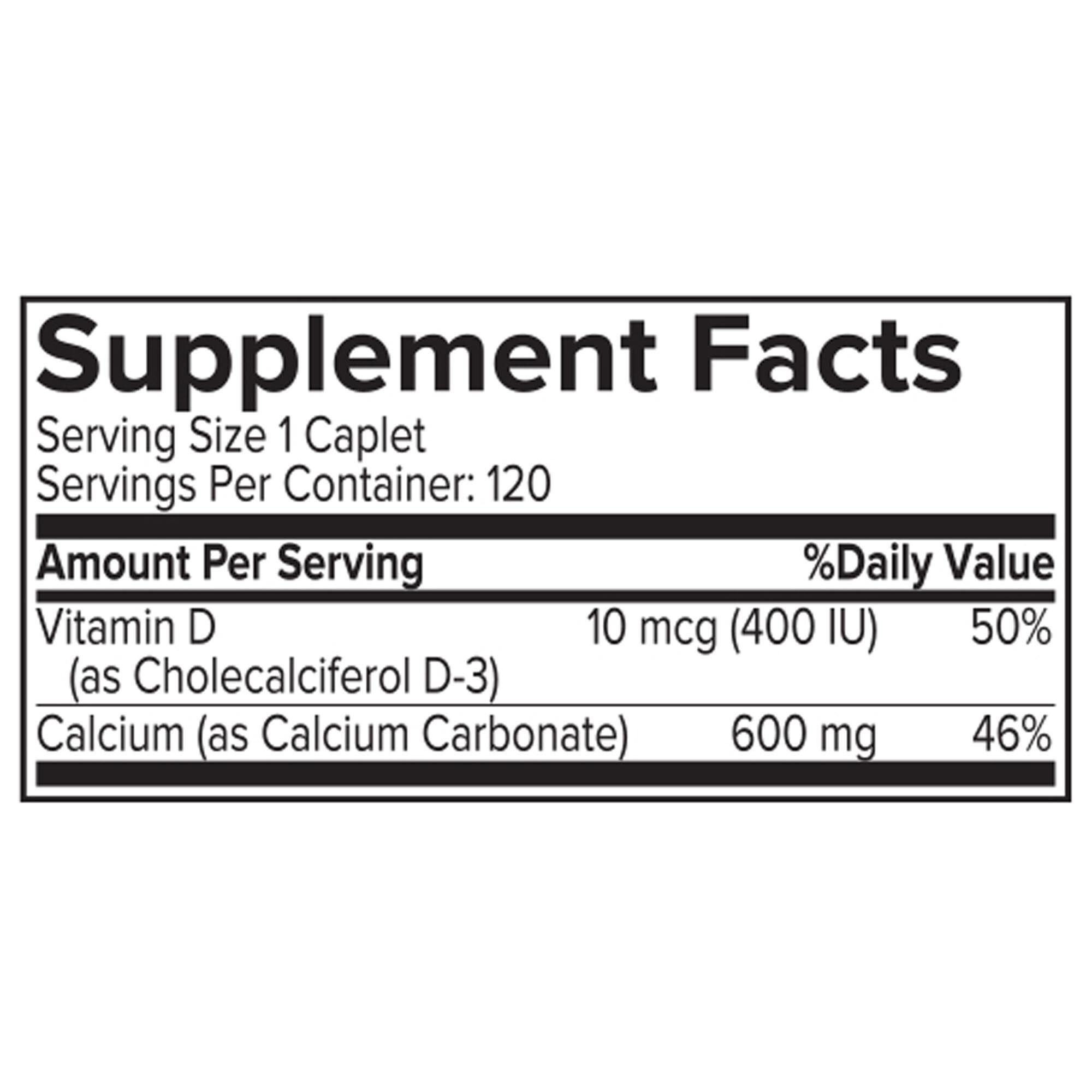 Calcium Mineral - 120 Caplets (120 Servings)