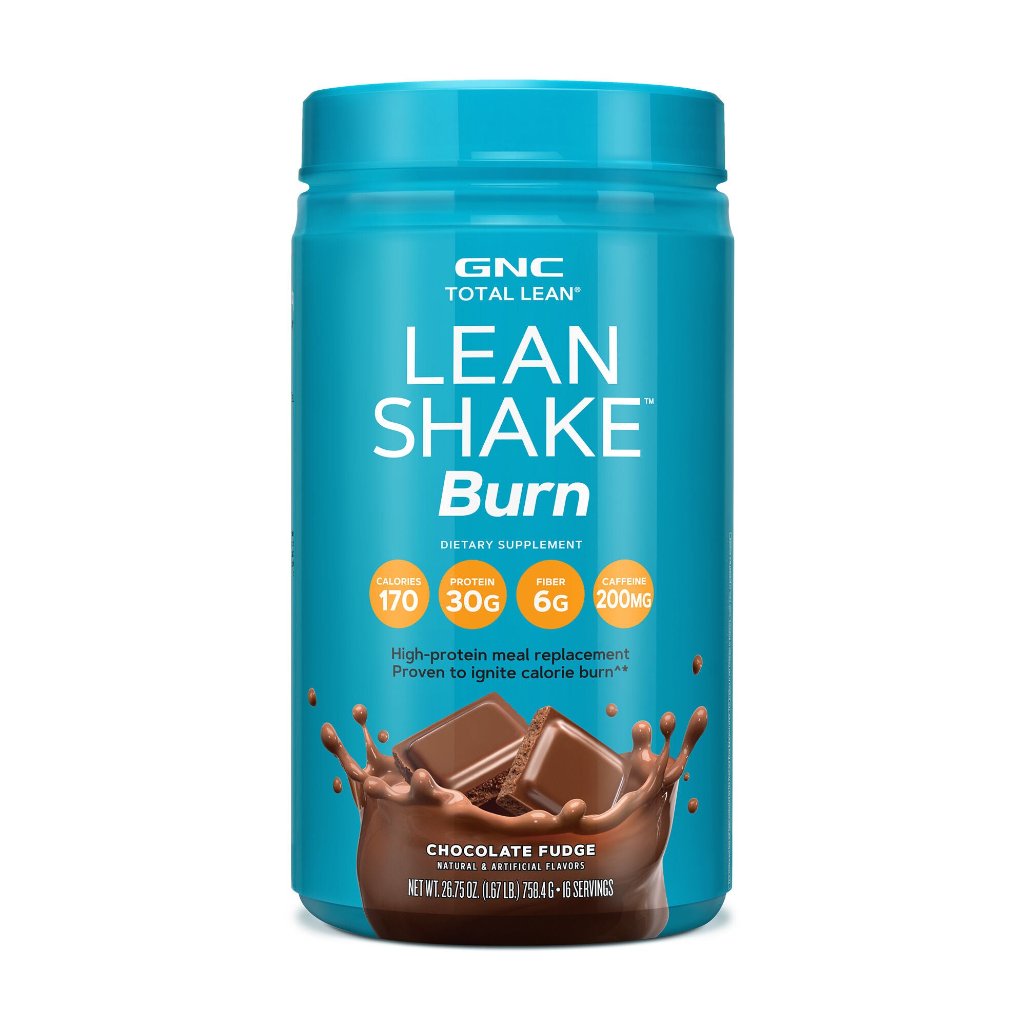 GNC Total Lean Lean Shake Burn - Chocolate Fudge (16 Servings) - 1.67 ...