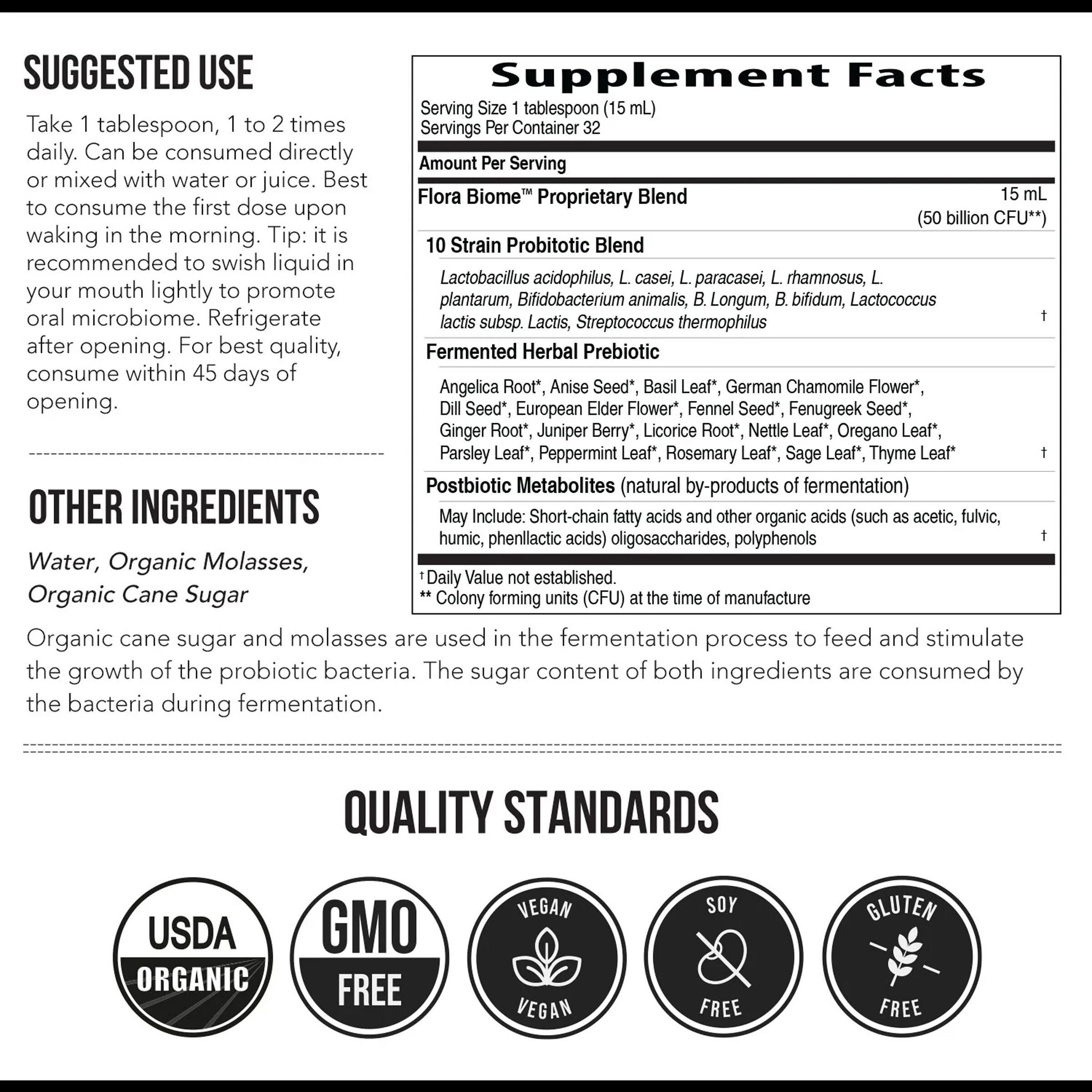 Flora Biome 3-in-1 Live Probiotic - 16 fl oz (32 Servings)  | GNC