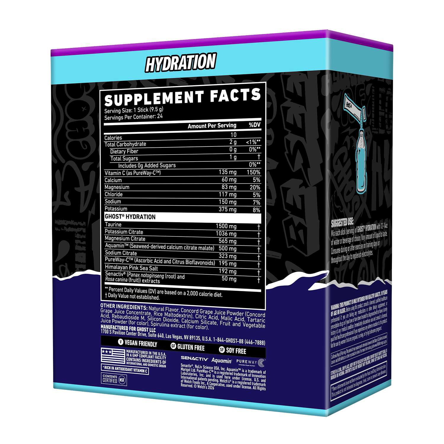Hydration Sticks - Welch's&reg; Grape (24 Stick Packs)  | GNC