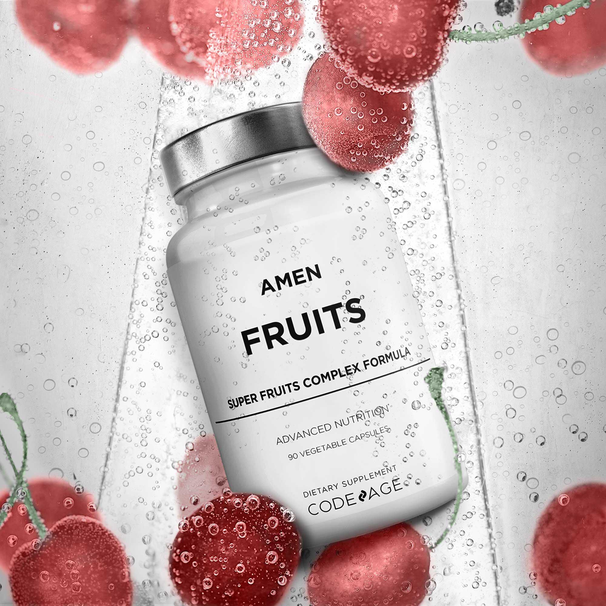 Amen Super Fruits Complex Formula - Fruits - 90 Capsules (30 Servings)  | GNC