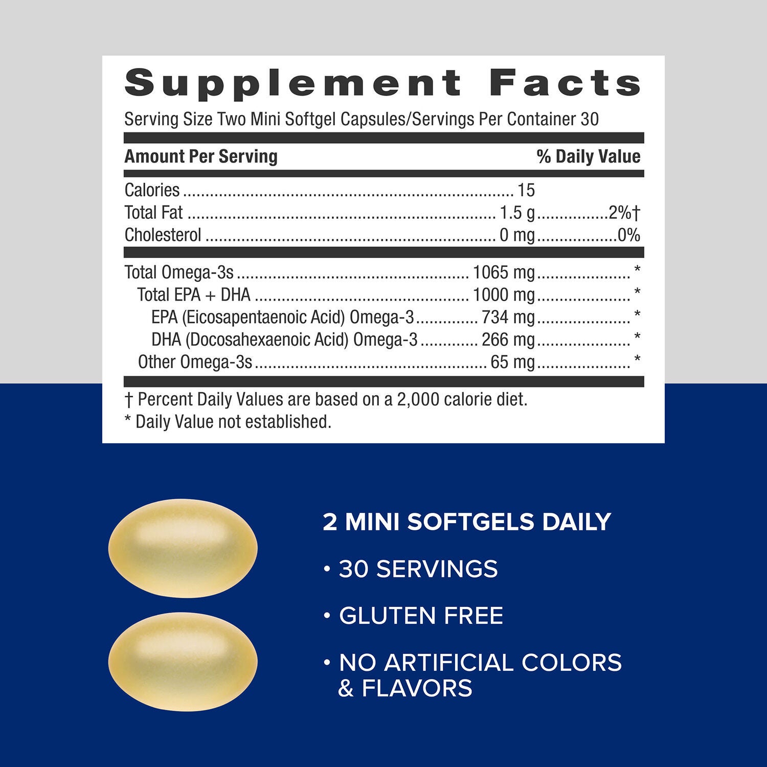 Triple Strength Fish Oil Mini - 60 Softgels (30 Servings)  | GNC