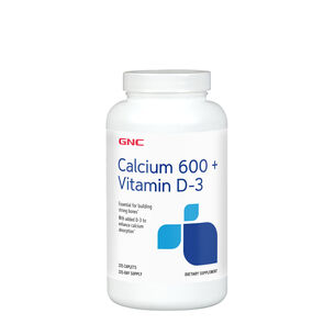 Calcium 600 plus Vitamin D3 - 225 Caplets &#40;225 Servings&#41;  | GNC