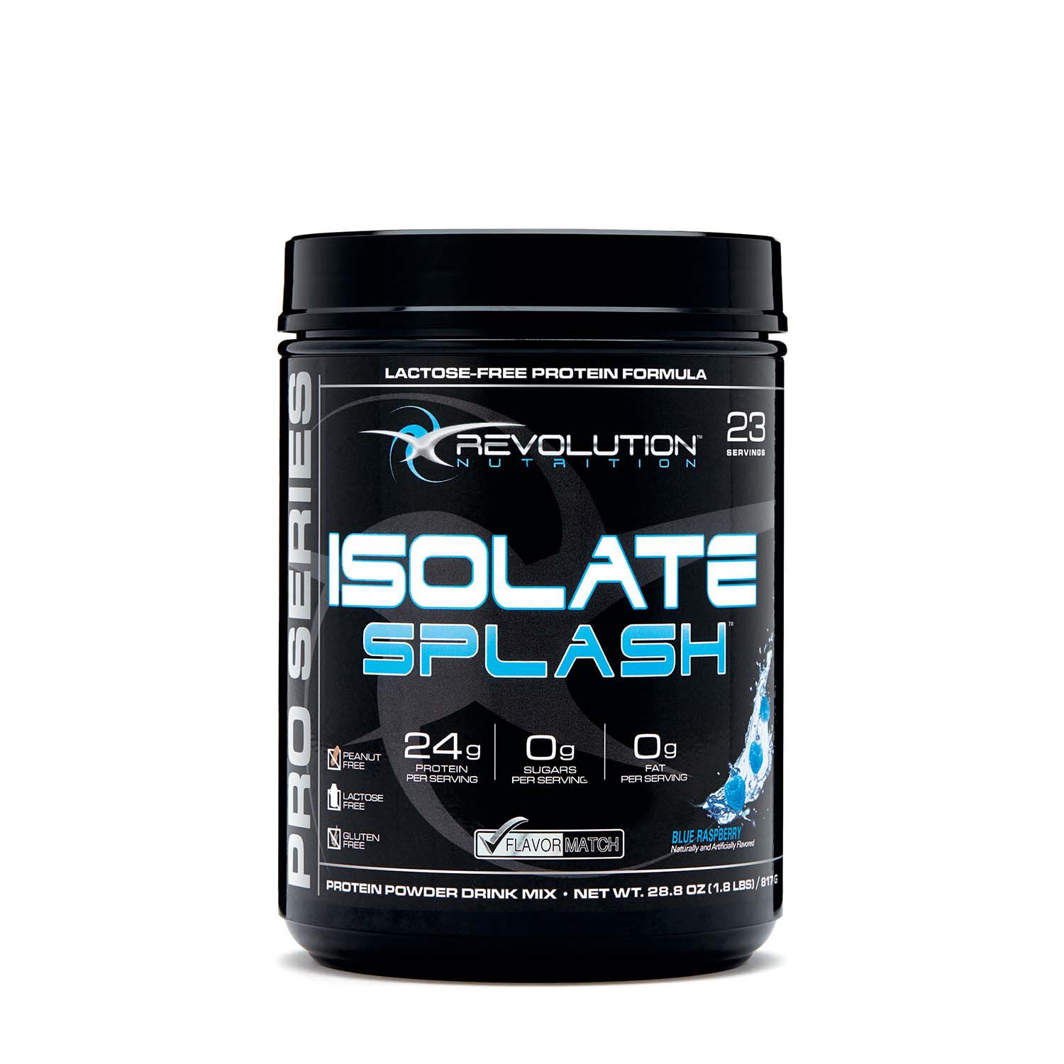Revolution Nutrition Whey Isolate Splash Blue Raspberry Gnc