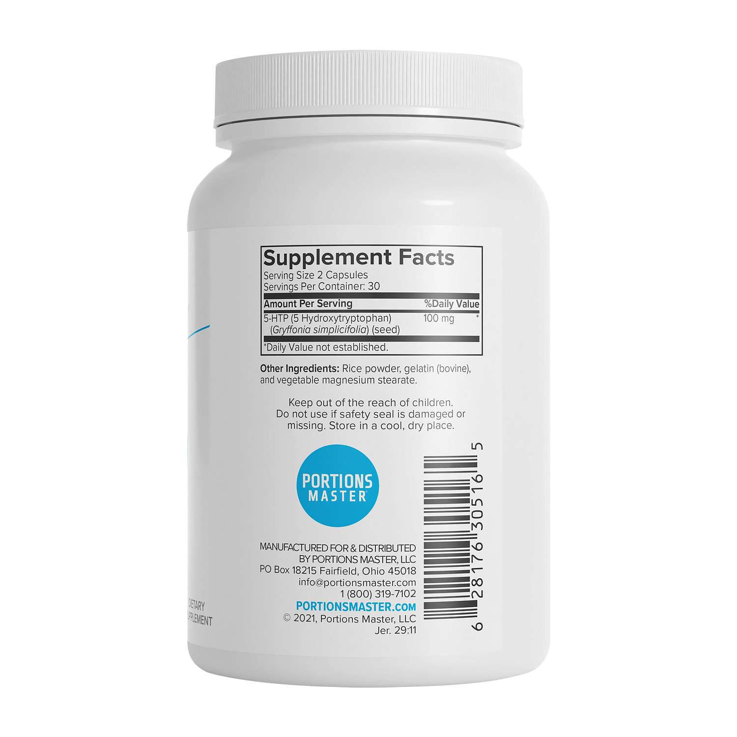 5-HTP Capsules - 60 Capsules (30 Servings)