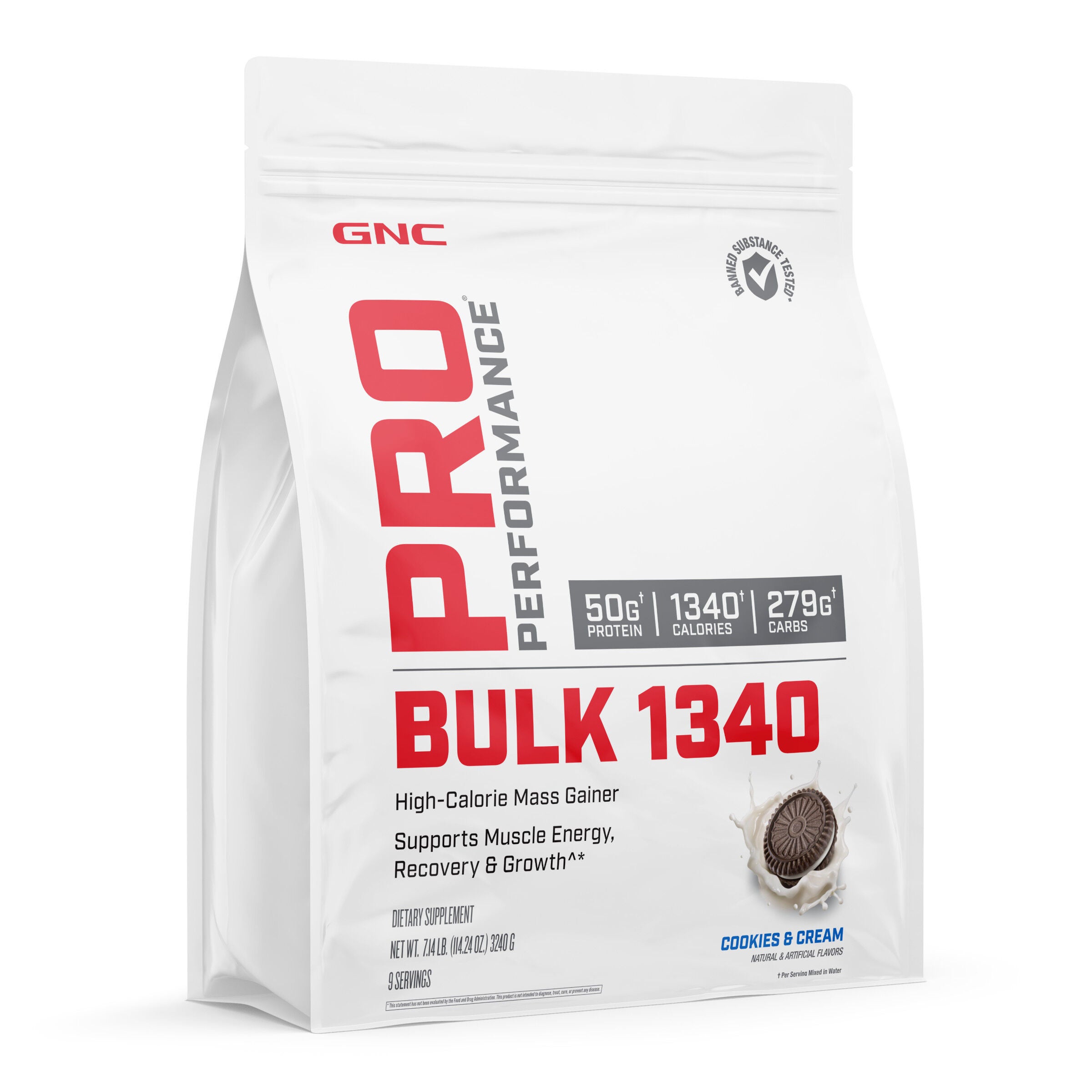 GNC Pro Performance Bulk 1340 Mass Gainer Cookies & Cream | GNC