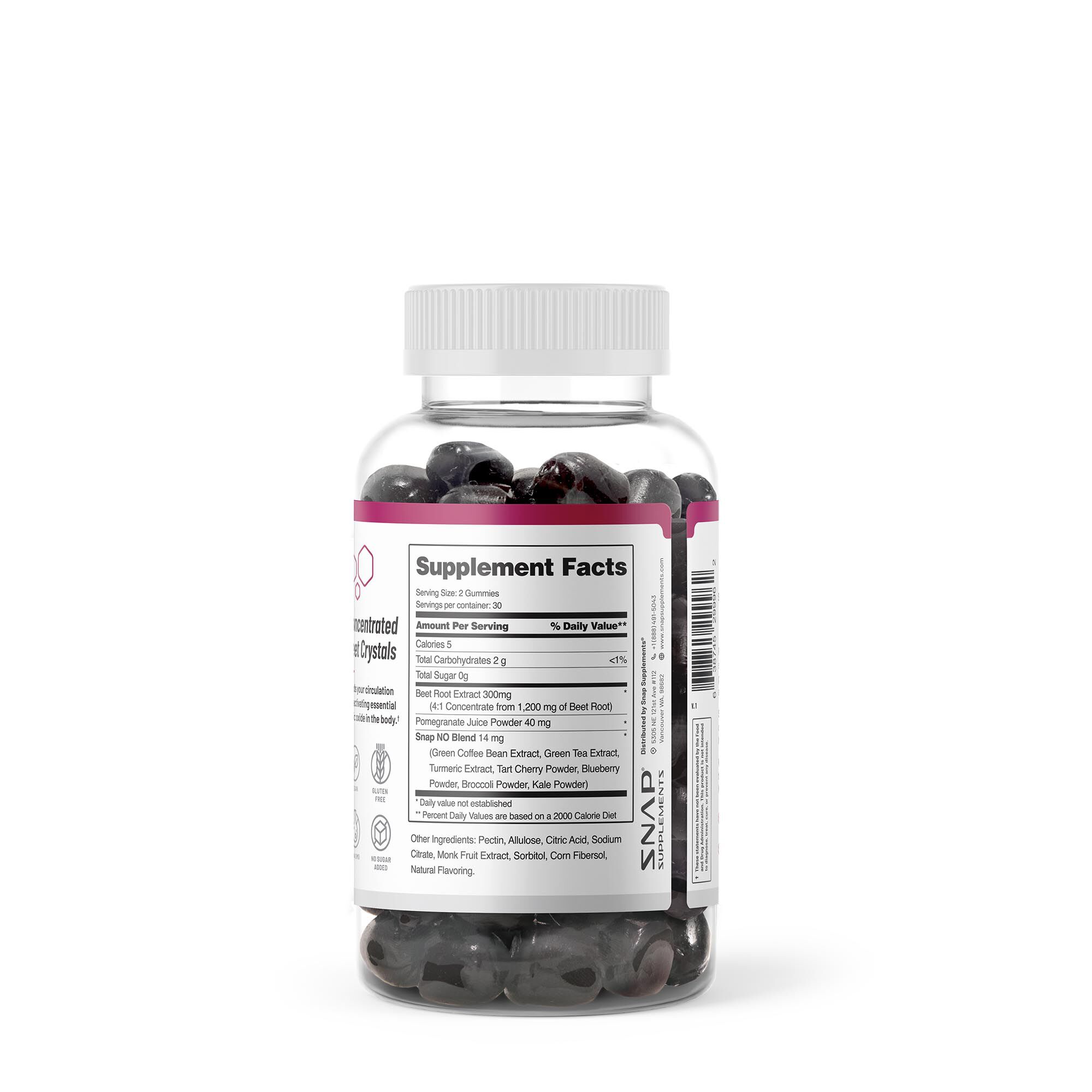 Nitric Oxide Sugar-Free Gummies - Mixed Berry - 60 Gummies (30 Servings)  | GNC
