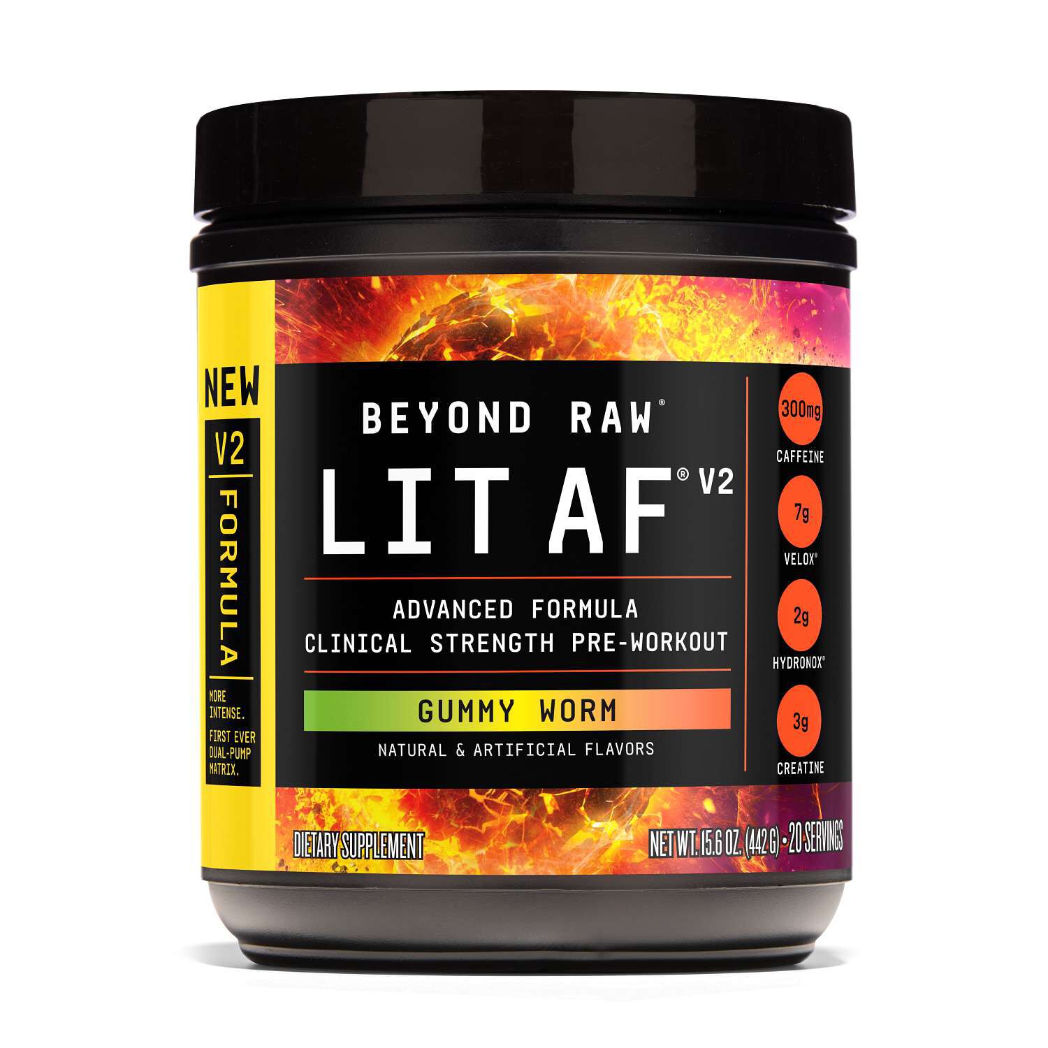 LIT AF&reg; V2 Pre-Workout - Gummy Worm (20 Servings) Gummy Worm | GNC