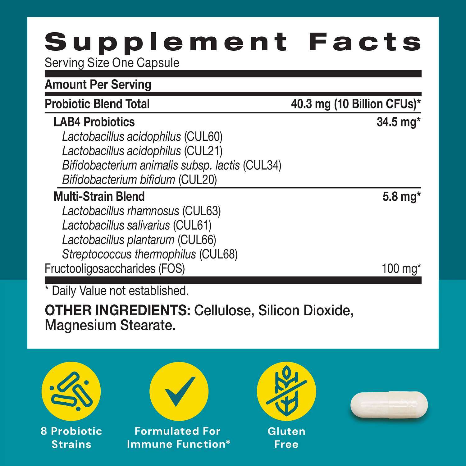 Gut Health 10 Billion Probiotic - 90 Vegetarian Capsules (90 Servings)  | GNC