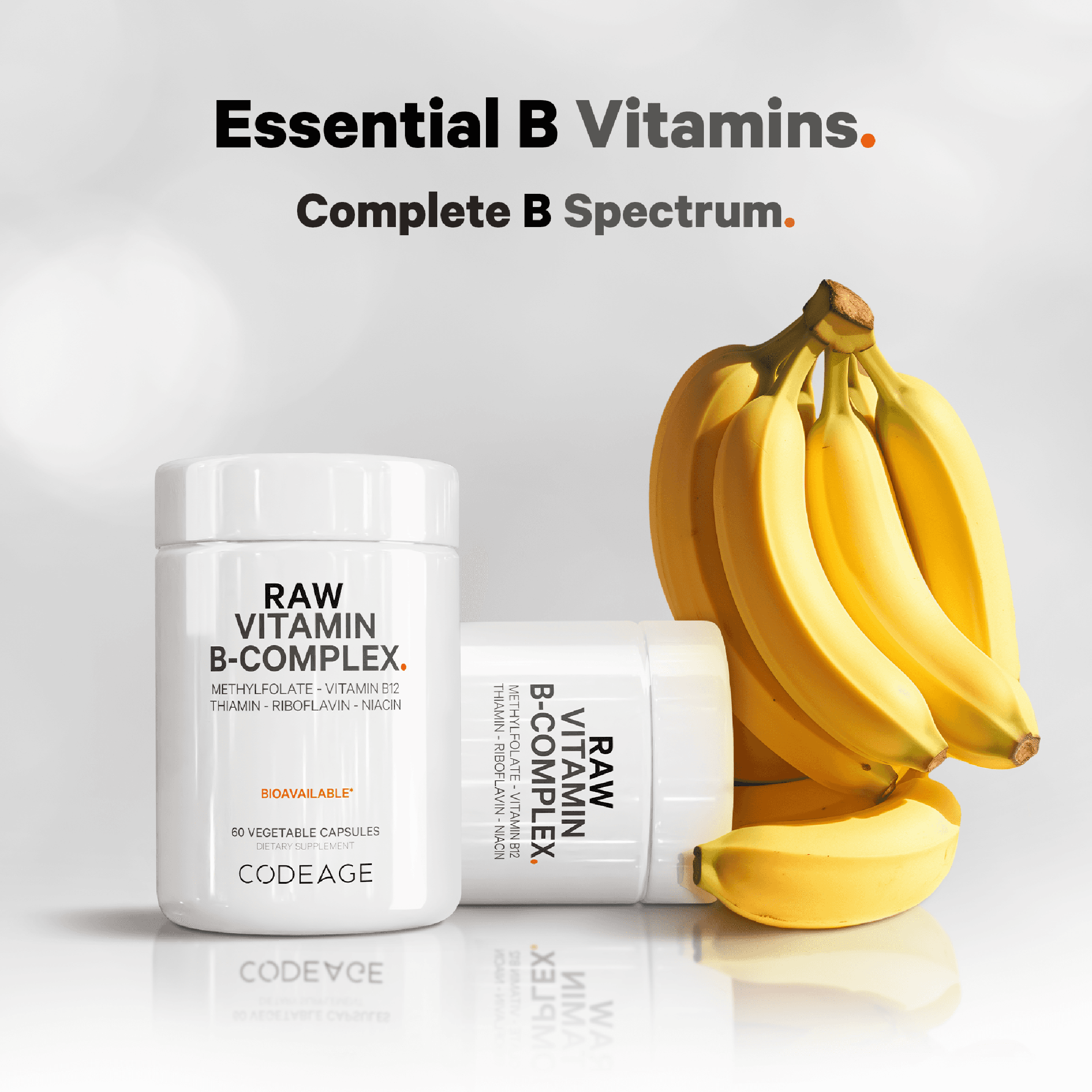Raw Vitamin B-Complex - 60 Vegetable Capsules (60 Servings)  | GNC