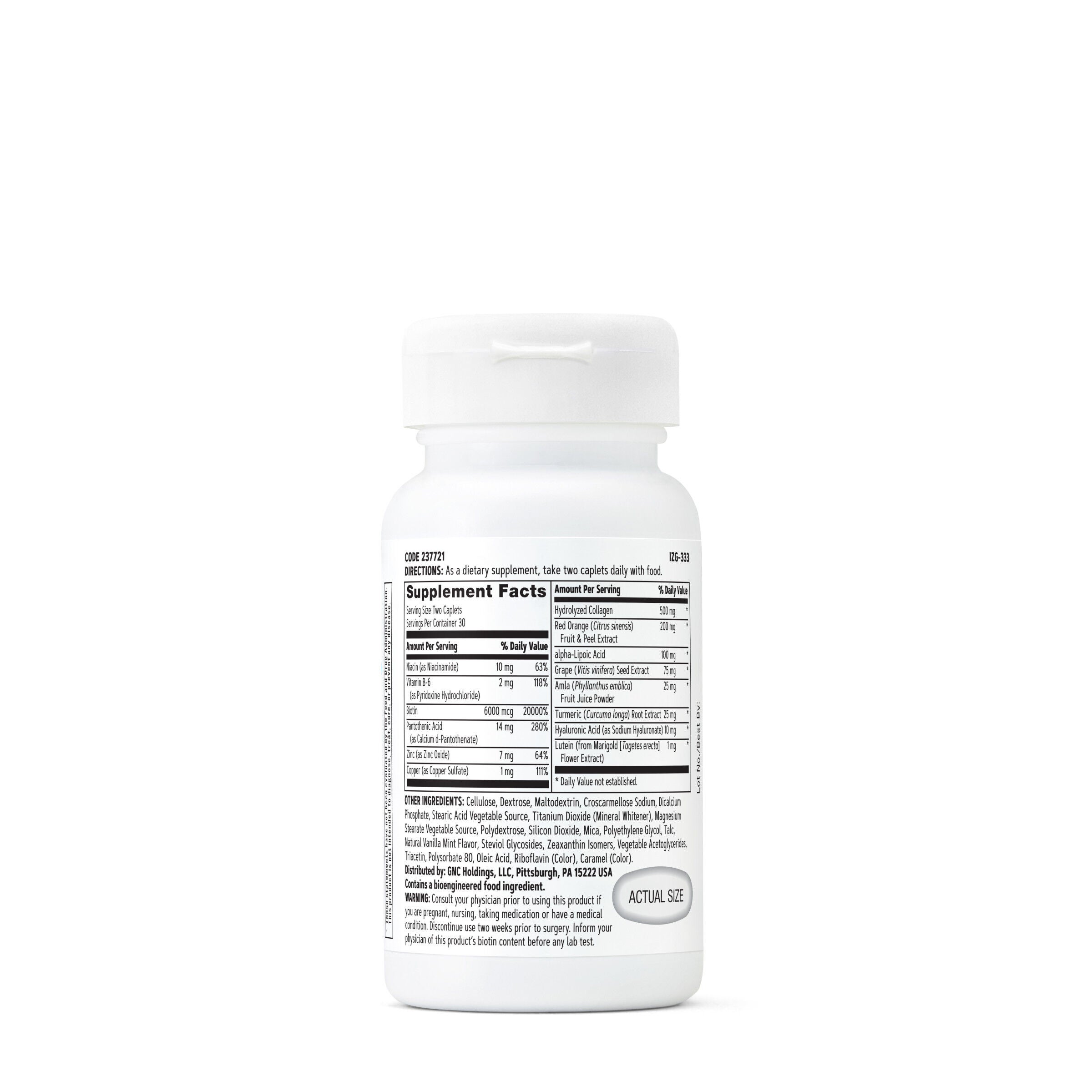 Advanced Hair, Skin & Nails Formula - 60 Caplets (30 Servings)
