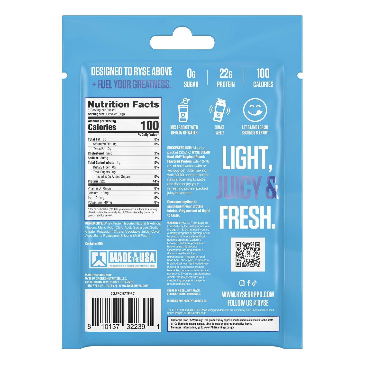 Clear Protein - Kool-Aid&trade; Tropical Punch - 1 oz (10 Servings) Kool-Aid&trade; Tropical Punch | GNC