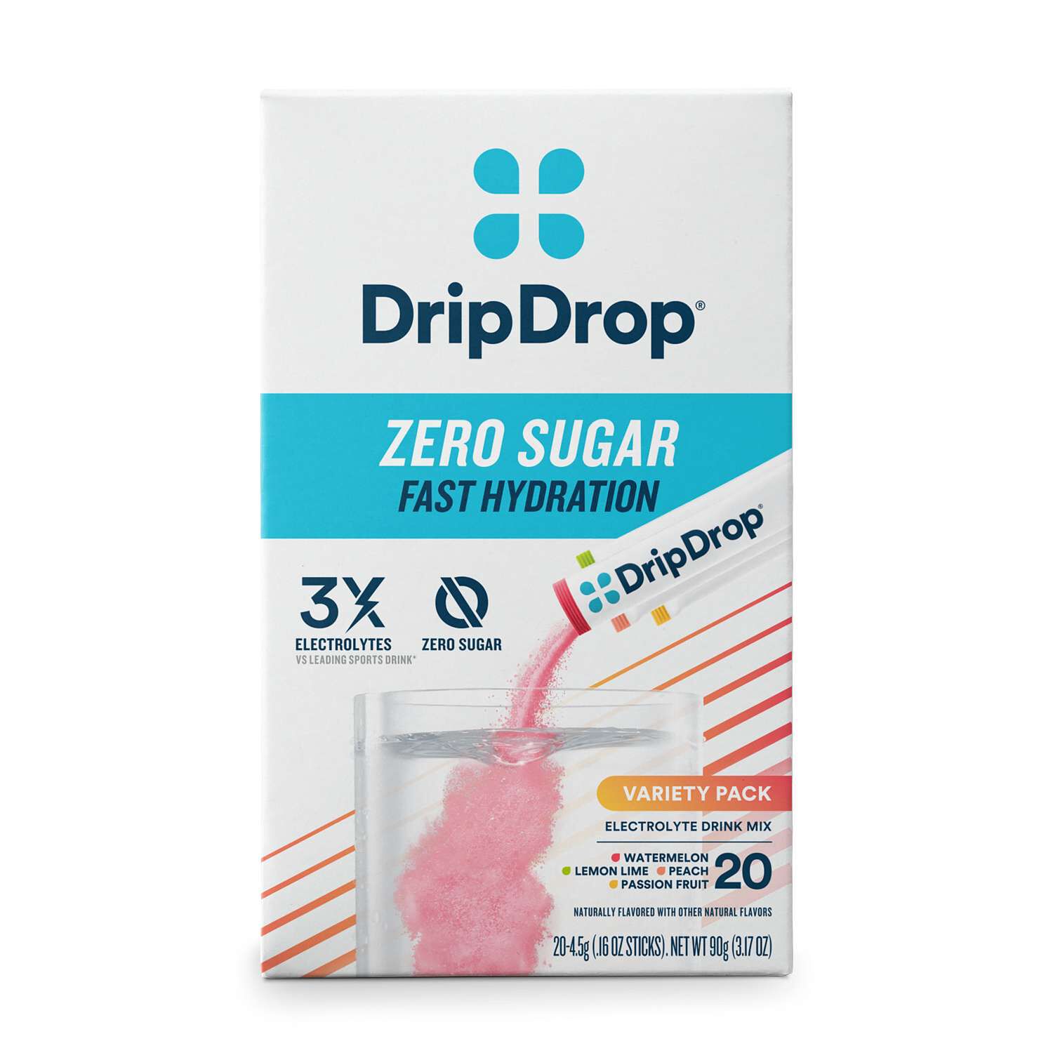 Zero Sugar Electrolyte Drink Mix - Variety (20 Stick Packs)  | GNC