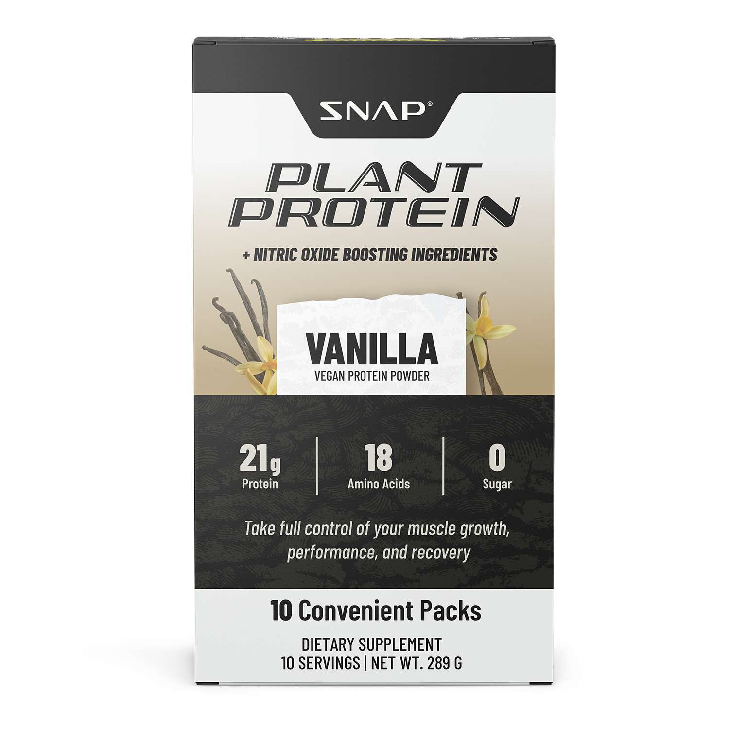 Plant Based Vegan Protein Powder - Vanilla (10 Packets) Vanilla | GNC
