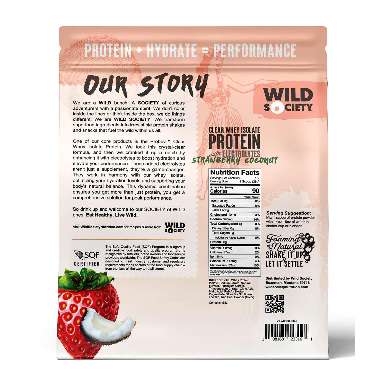 Clear Whey Isolate Protein with Electrolytes - Strawberry Coconut (16 Servings)