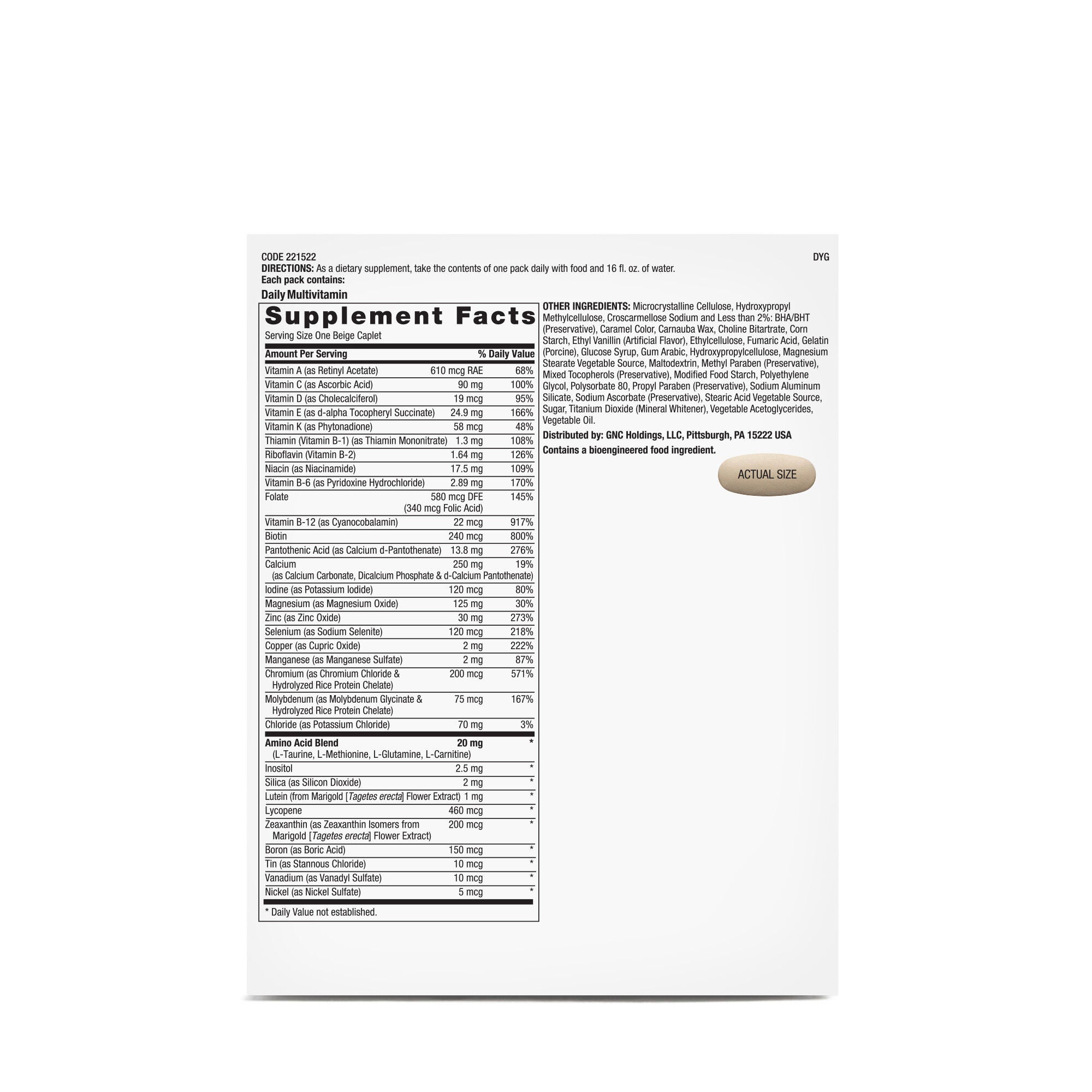 Active Fitness Vitapak&reg; Program (1 Month Supply)  | GNC