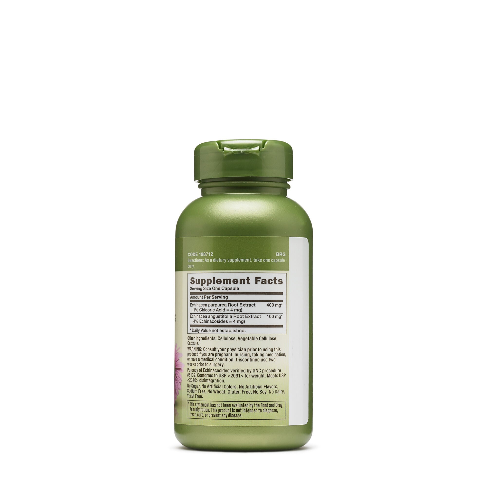 Echinacea Extract 500mg - 100 Capsules (100 Servings)