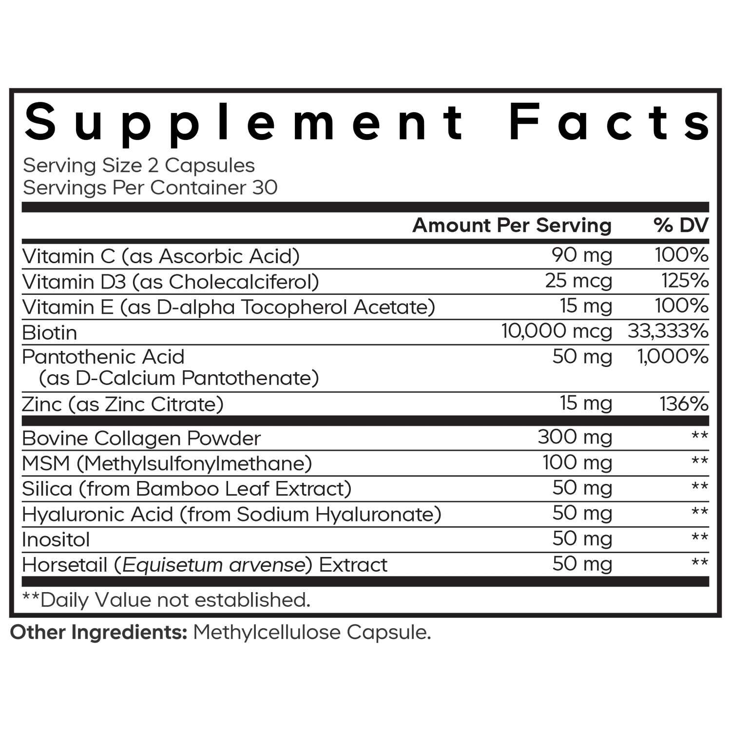 Amen Hair - 60 Vegetable Capsules (30 Servings)