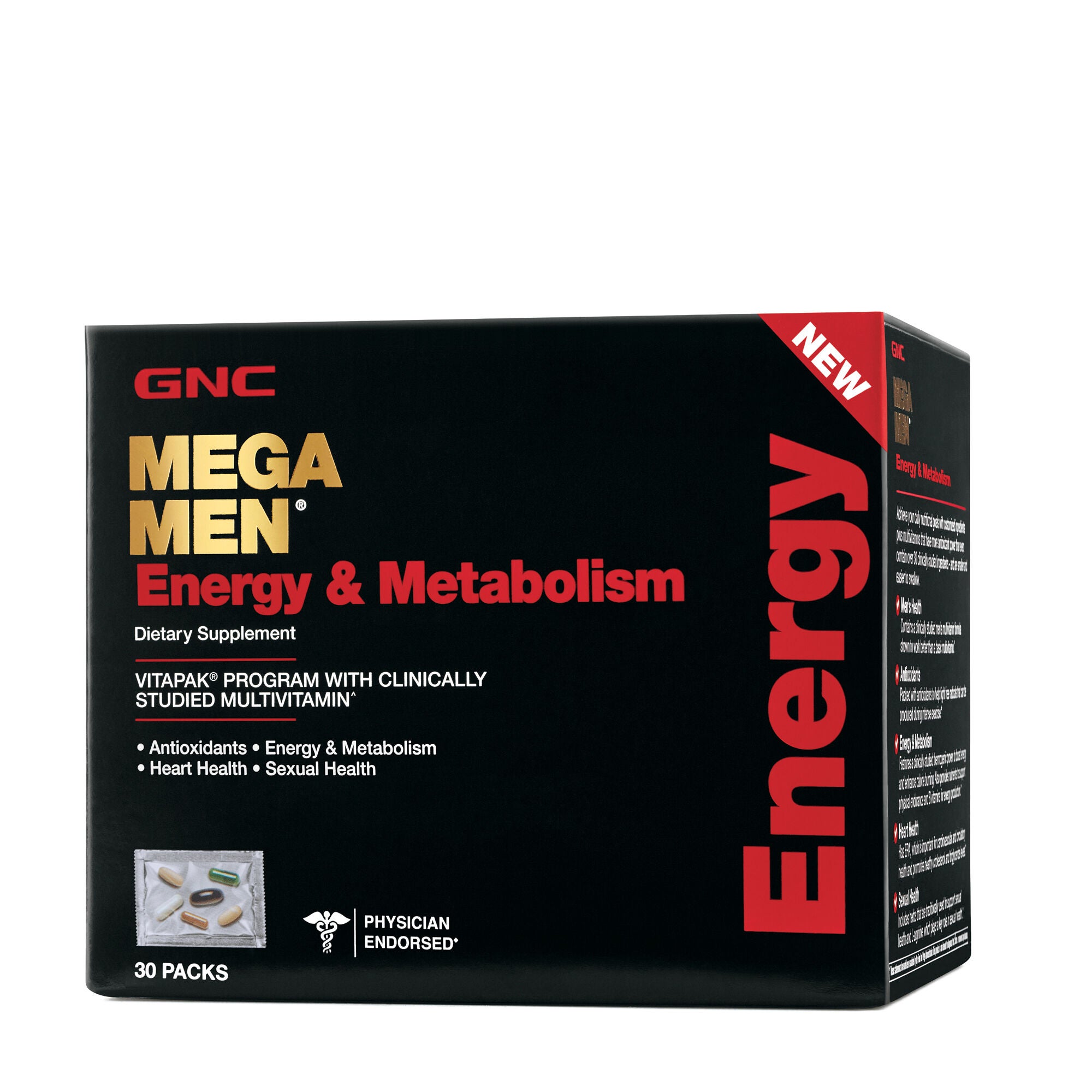 Gnc Mega Men Energy And Metabolism Vitapak Program Gnc