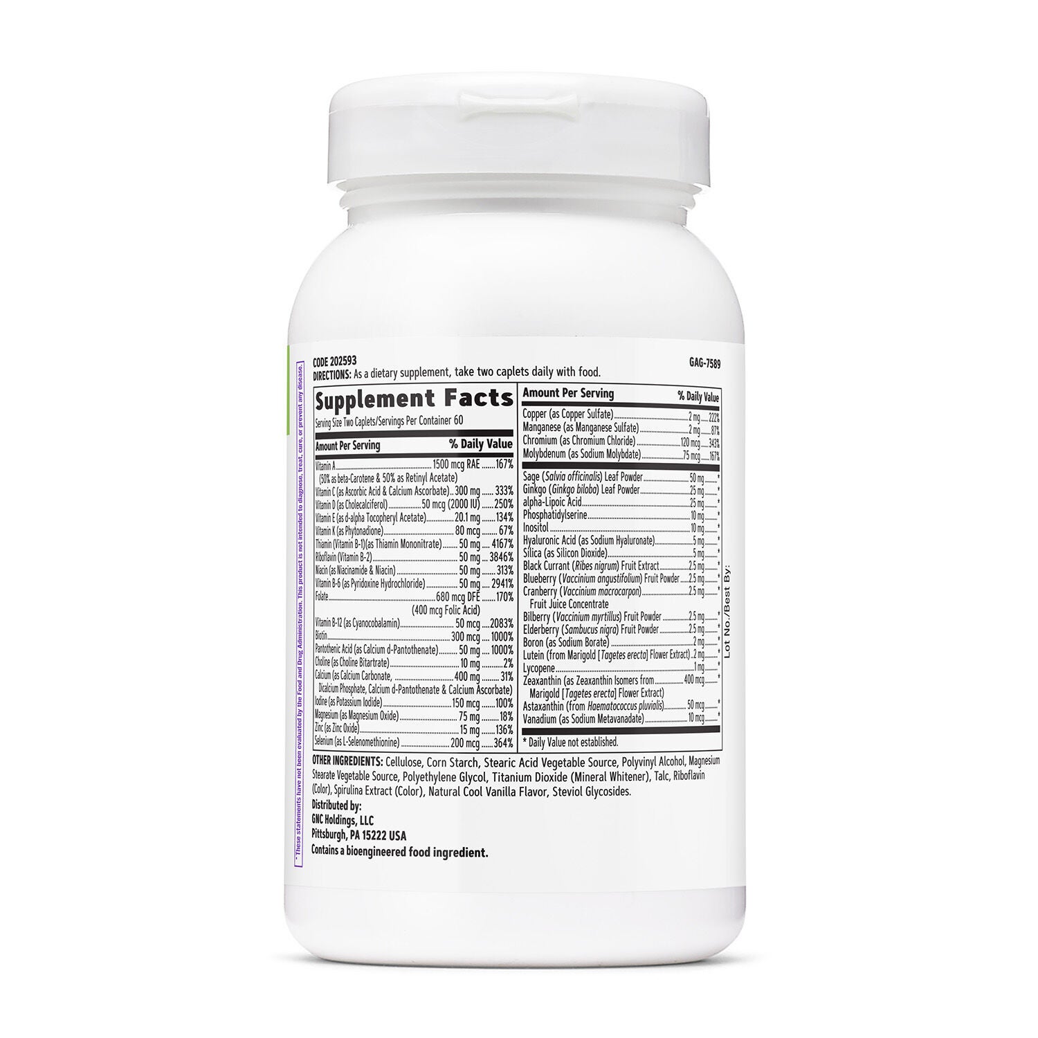 50 Plus Multivitamin - 120 Caplets (60 Servings)  | GNC