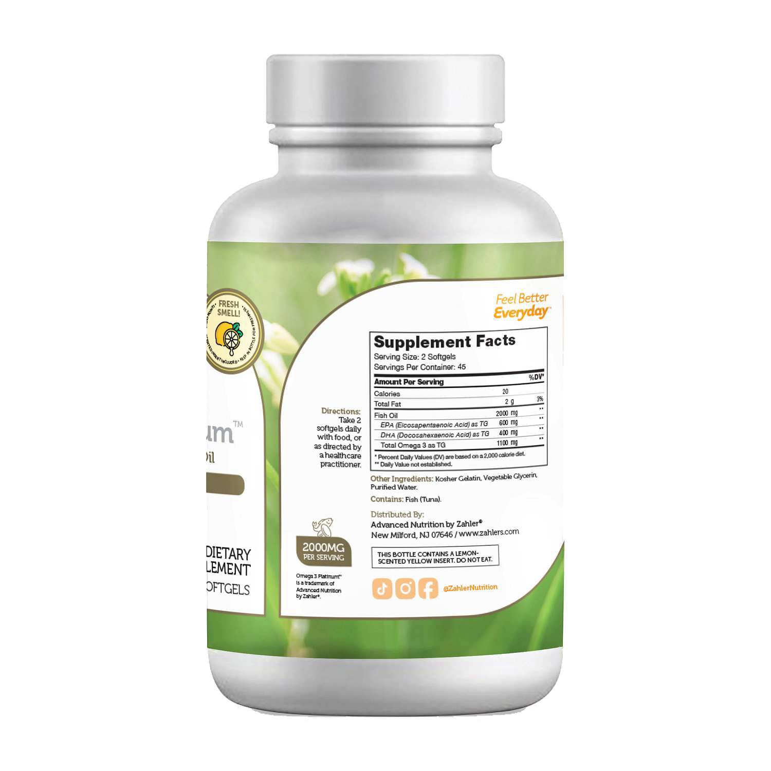 Omega 3 Platinum&trade; - 90 Softgels (45 Servings)